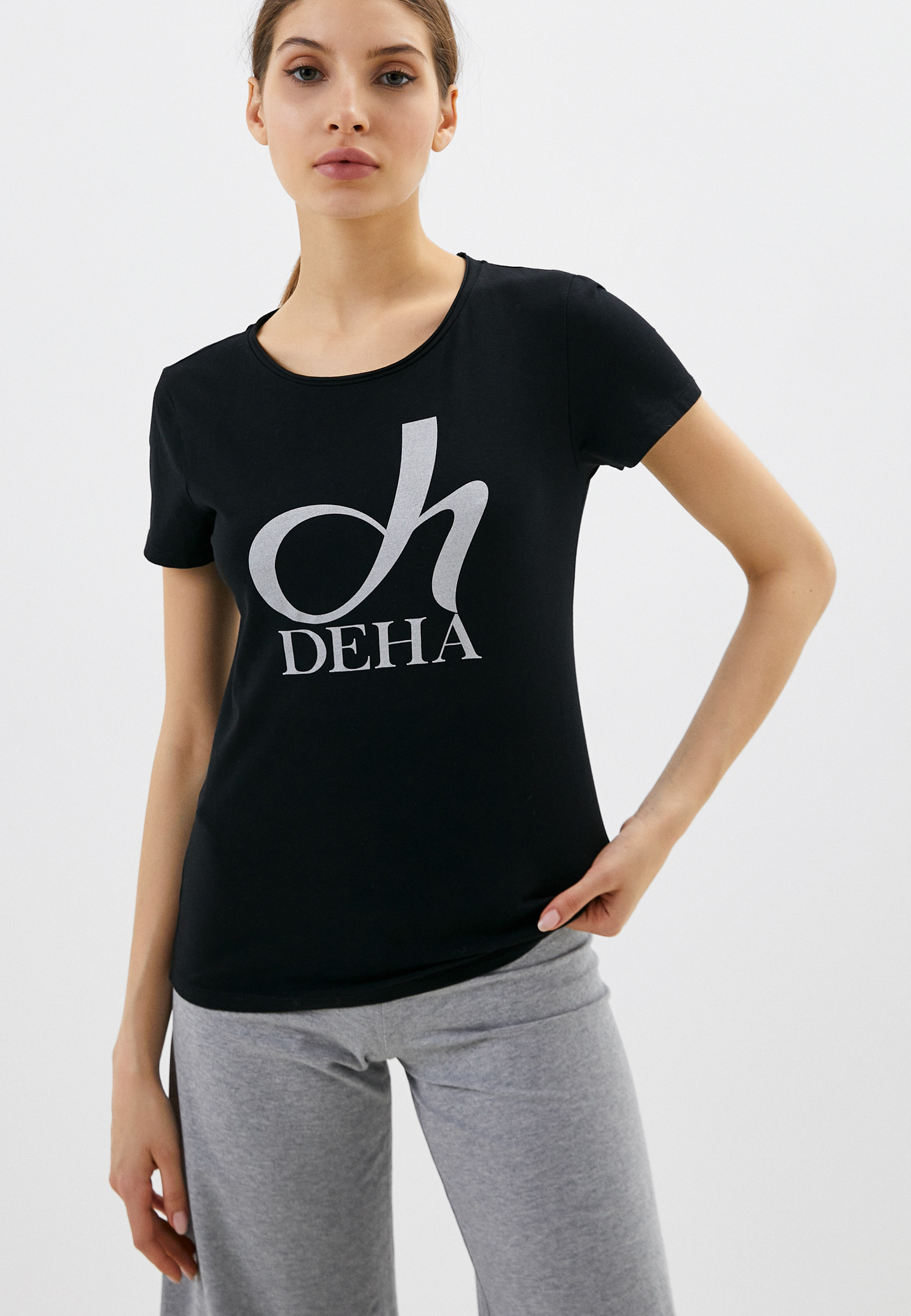Футболка Deha GRAPHIC STRETCH T-SHIRT, цвет: черный, RTLABA778002 ...