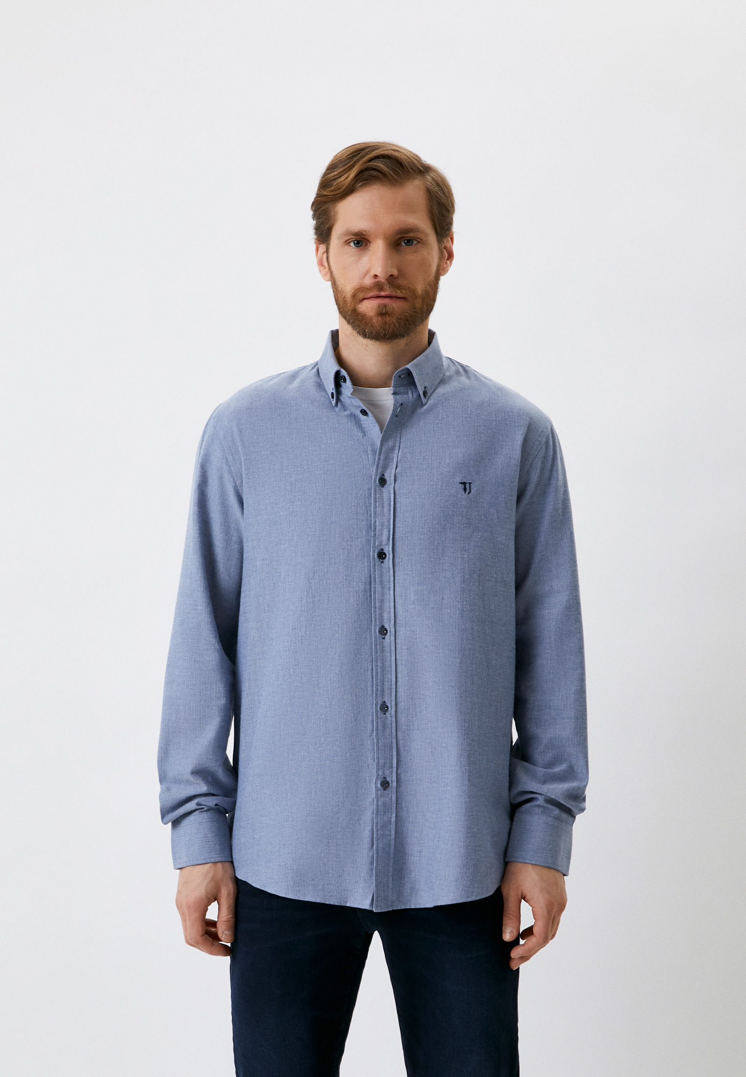 Рубашка Trussardi, цвет: синий, RTLABB102001 — купить в интернет ...