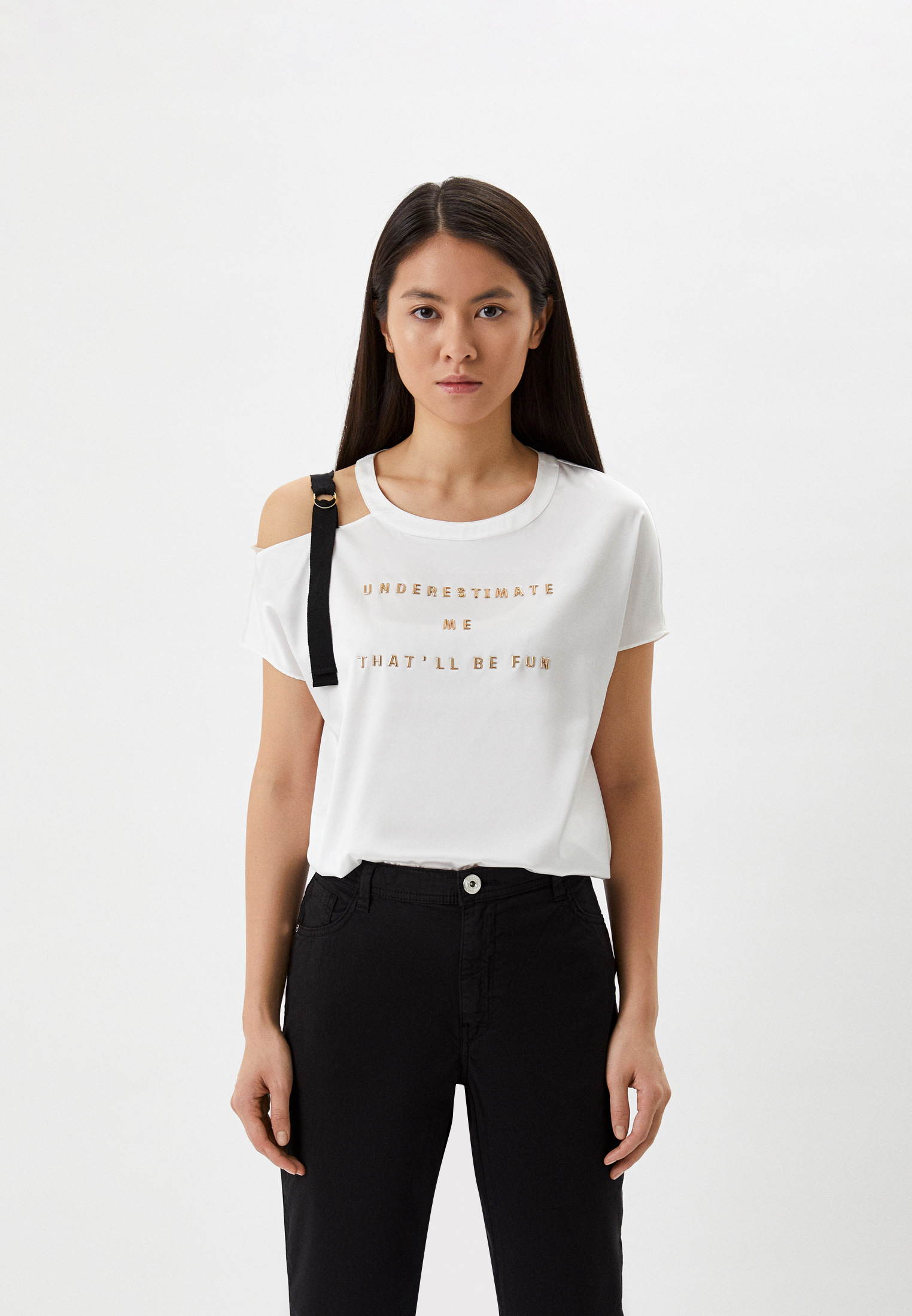 Блуза Trussardi, цвет: белый, RTLABB112901 — купить в интернет-магазине Lamoda