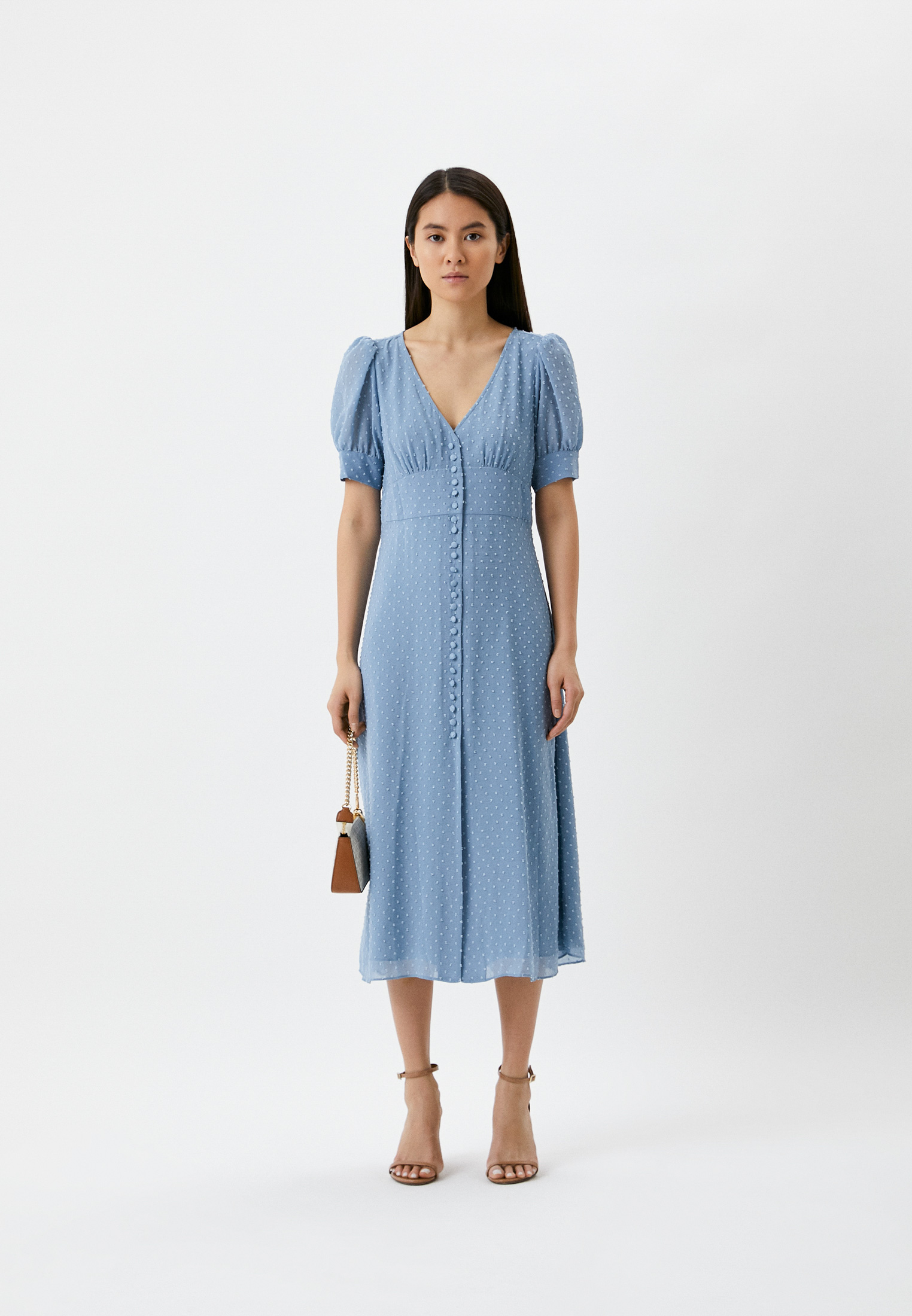 Платье Michael Michael Kors, цвет: голубой, RTLABB231201 — купить в ...