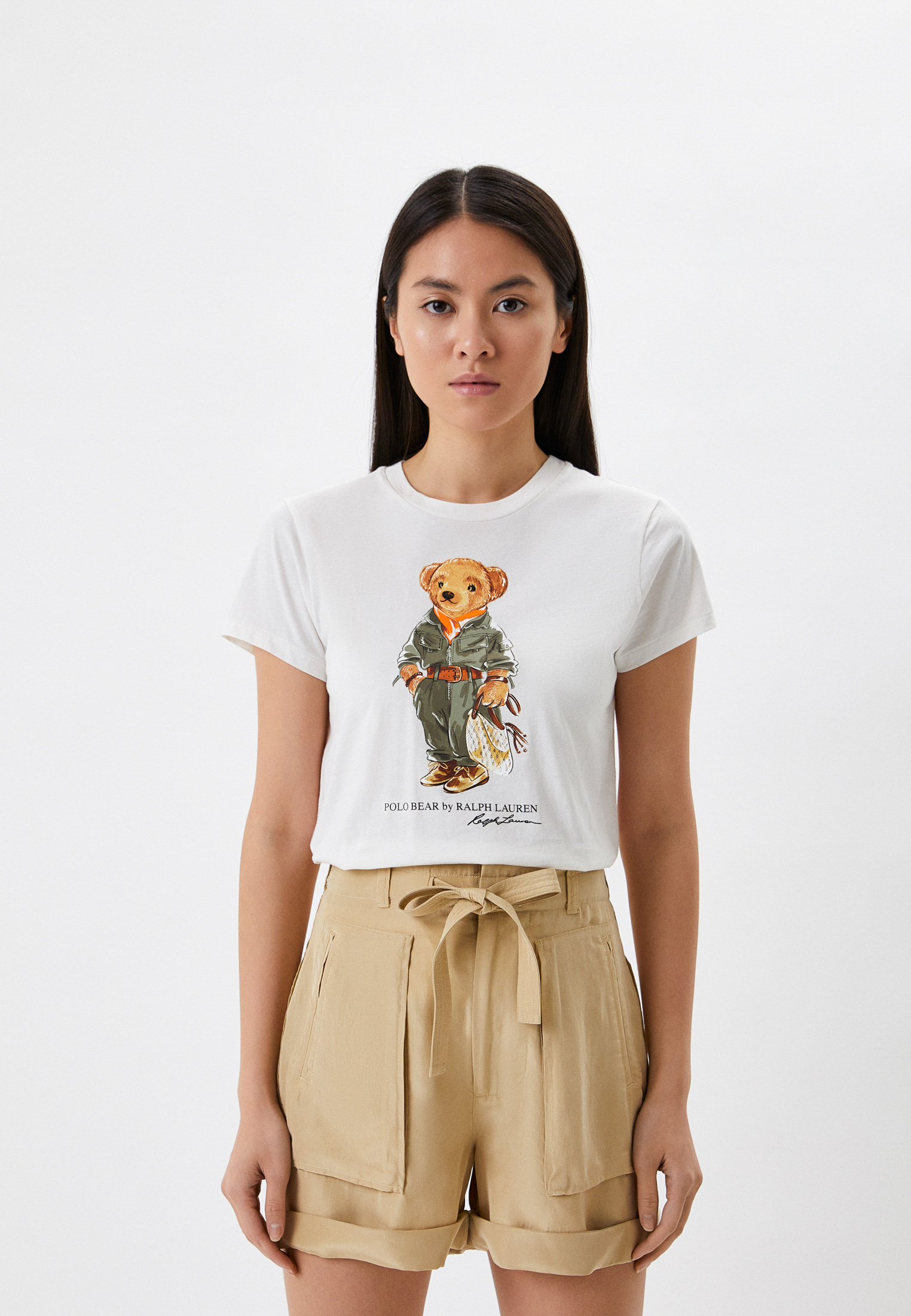 Футболка Polo Ralph Lauren, цвет: бежевый, RTLABB466001 — купить в ...