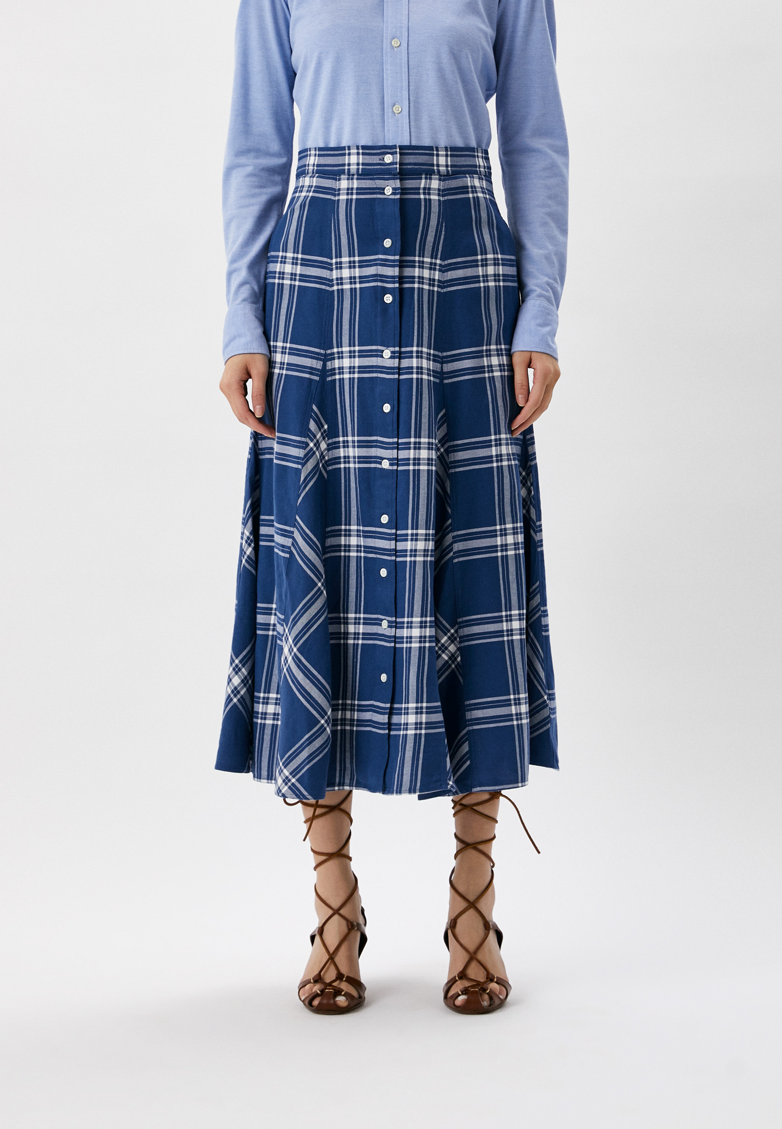 Юбка Polo Ralph Lauren, цвет: синий, RTLABB469701 — купить в интернет ...