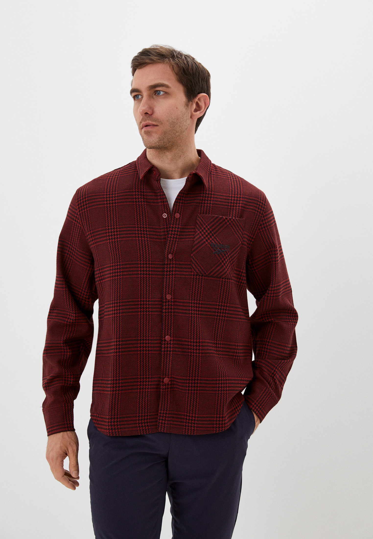 Рубашка Reebok Classic CL HOLIDAY SHIRT, цвет: красный, RTLABB779301 — купить в интернет-магазине Lamoda