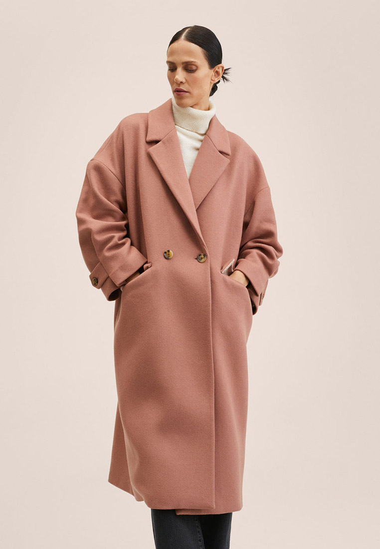 Пальто Mango Exclusive online, цвет: розовый, RTLABB801301 — купить в ...