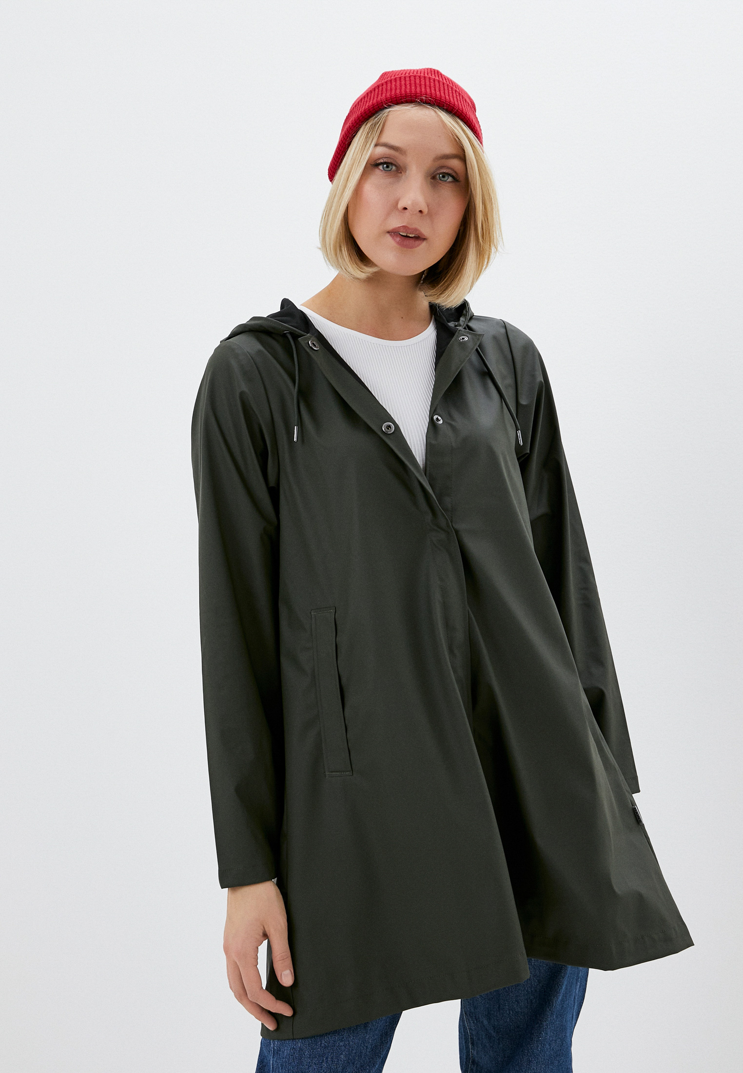 Плащ Rains, цвет: хаки, RTLABC031601 — купить в интернет-магазине Lamoda