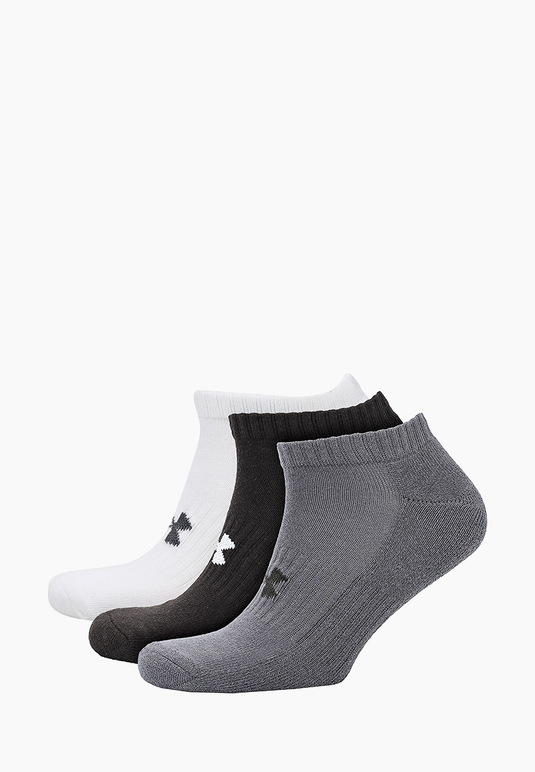 Носки 3 пары Under Armour UA Core No Show 3Pk, цвет: белый, серый, черный,  RTLABC995801 — купить в интернет-магазине Lamoda