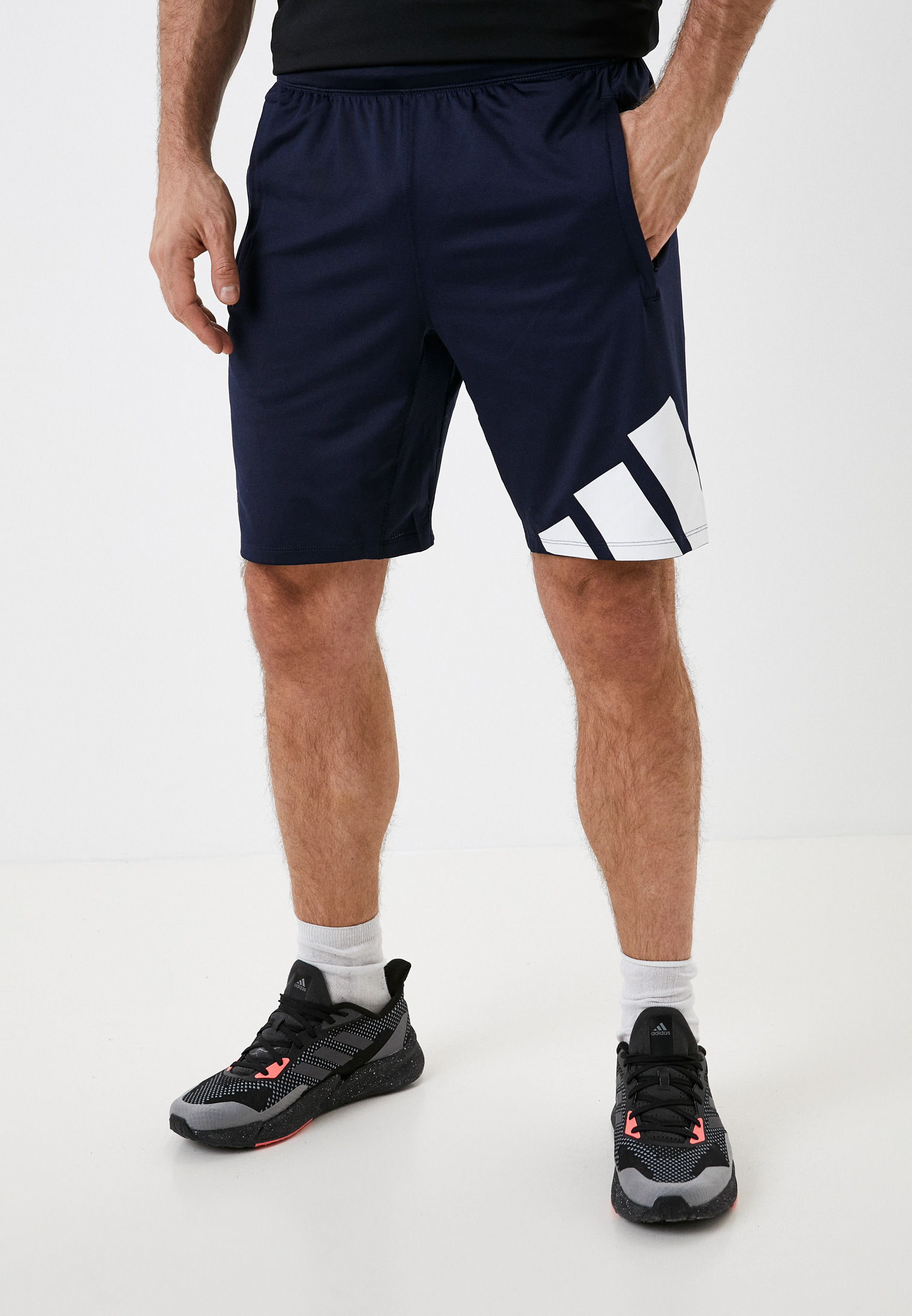 Шорты спортивные adidas 4K 3 BAR SHORT, цвет: синий, RTLABD276201 — купить  в интернет-магазине Lamoda