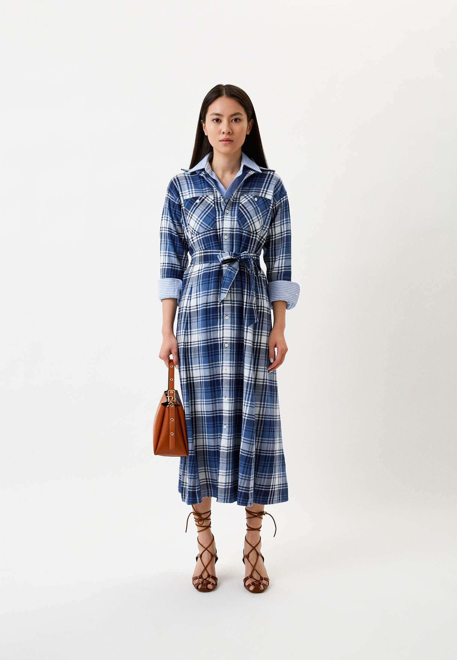Платье Polo Ralph Lauren, цвет: синий, RTLABD644901 — купить в интернет ...