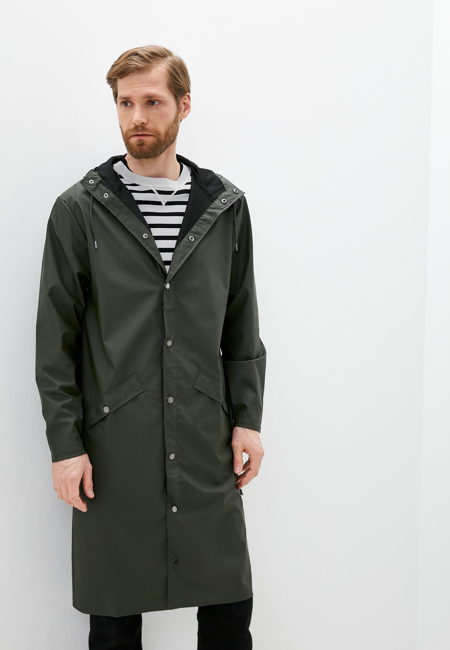 Плащ Rains, цвет: хаки, RTLABE015402 — купить в интернет-магазине Lamoda