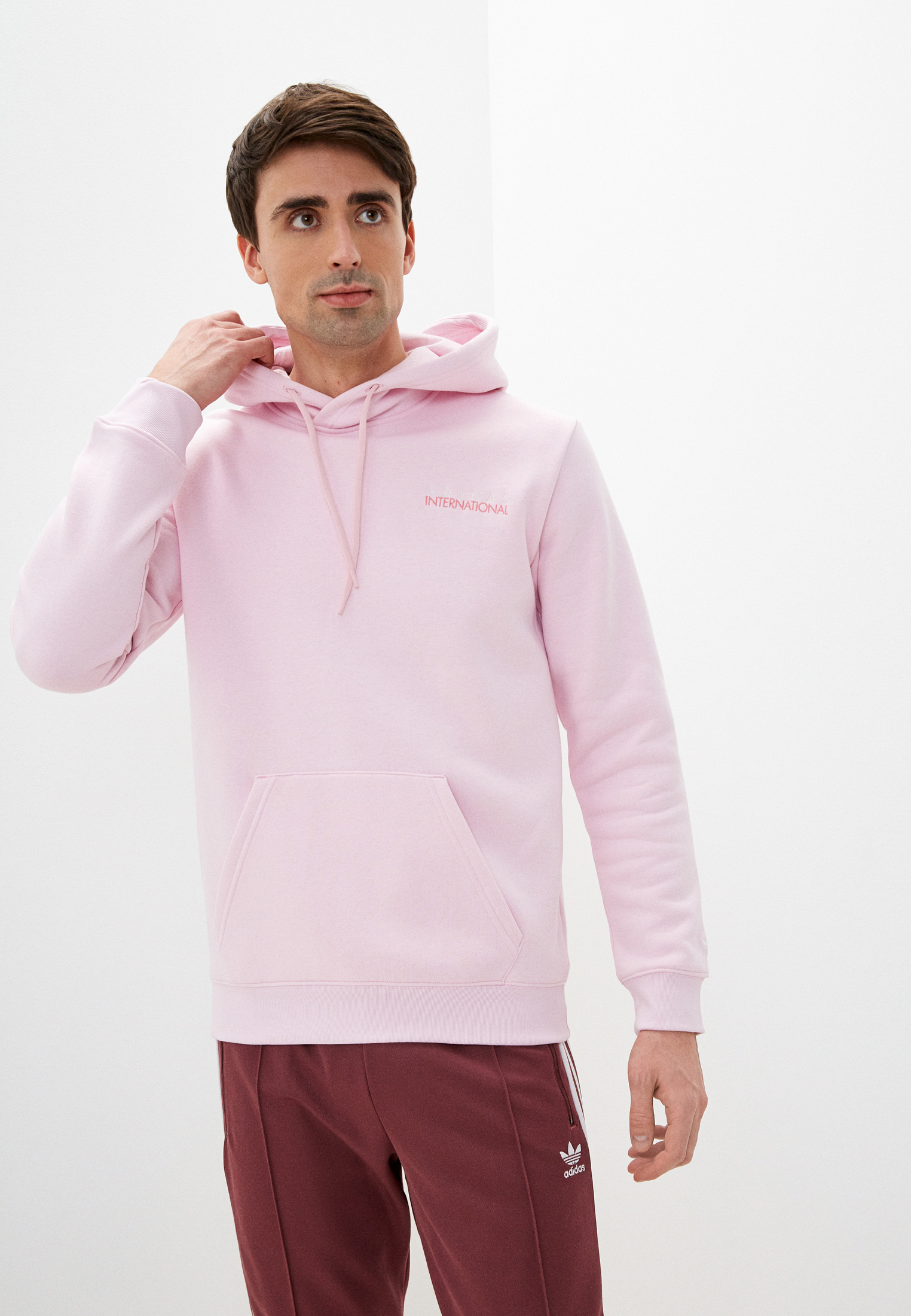 Adidas white and pink hoodie Clearance