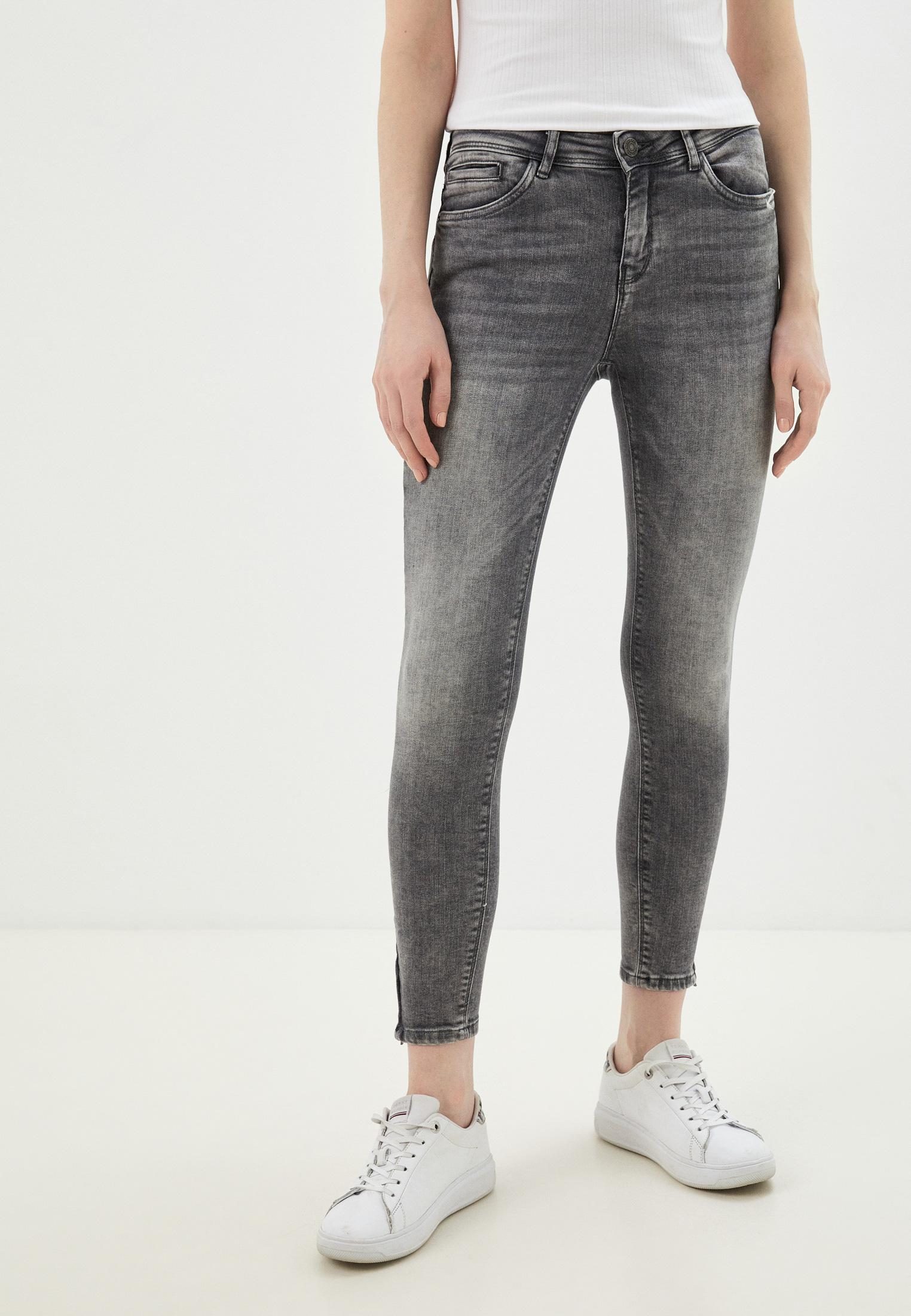 NOISY MAY Damen-Jeans Blau – Eng Geschnitten, Streetwear, Mit Nieten & Reißverschluss