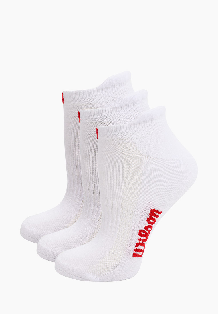 Носки 3 пары Wilson Носки W NO SHOW SOCK 3PR/PK Wh OSFA, цвет: белый ...