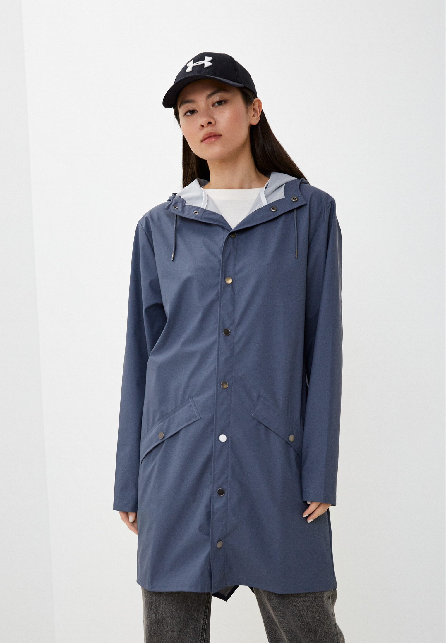 Плащ Rains, цвет: синий, RTLABE607001 — купить в интернет-магазине Lamoda