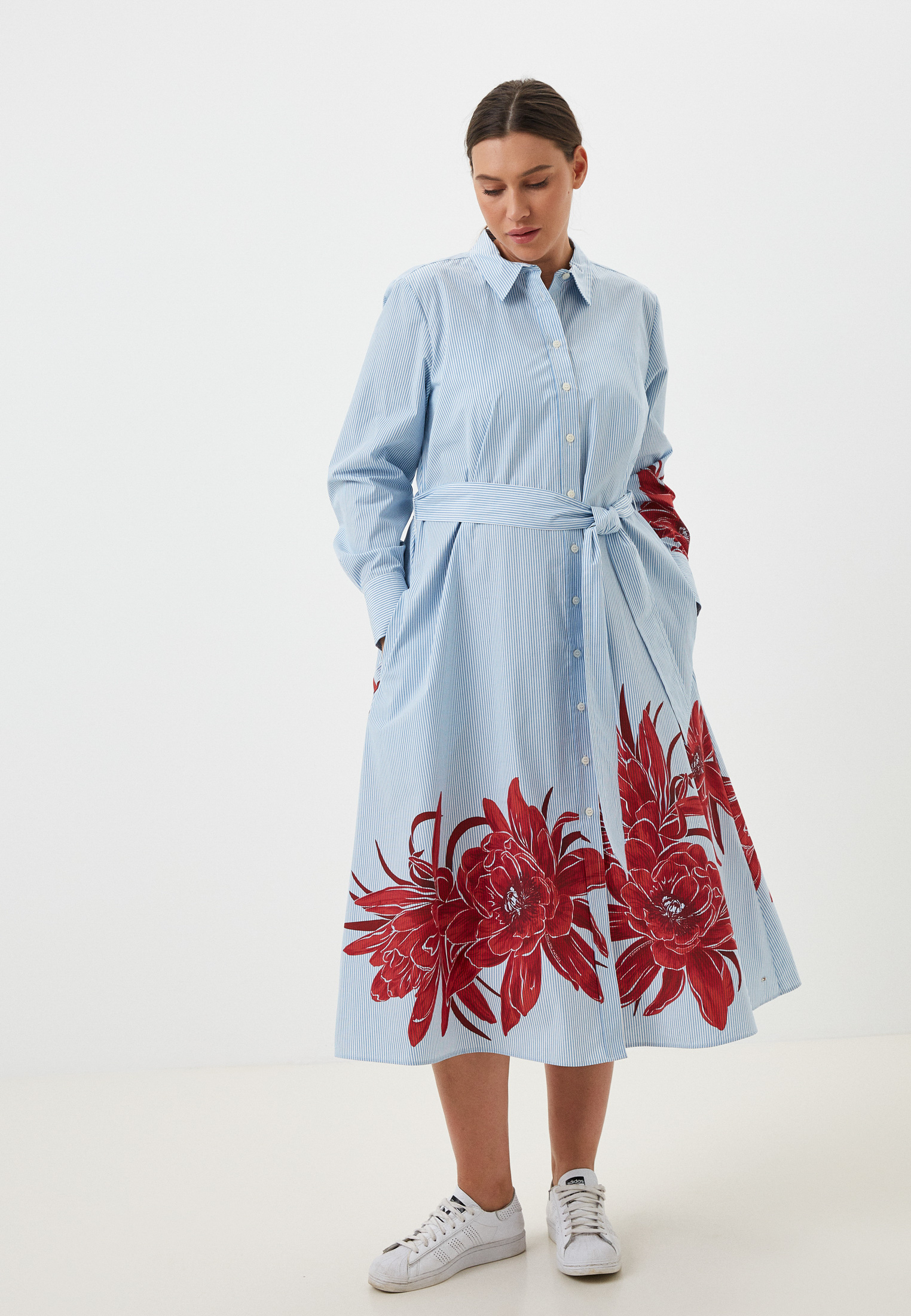 Платье Tommy Hilfiger, цвет: голубой, RTLABE710201 — купить в интернет-магазине Lamoda