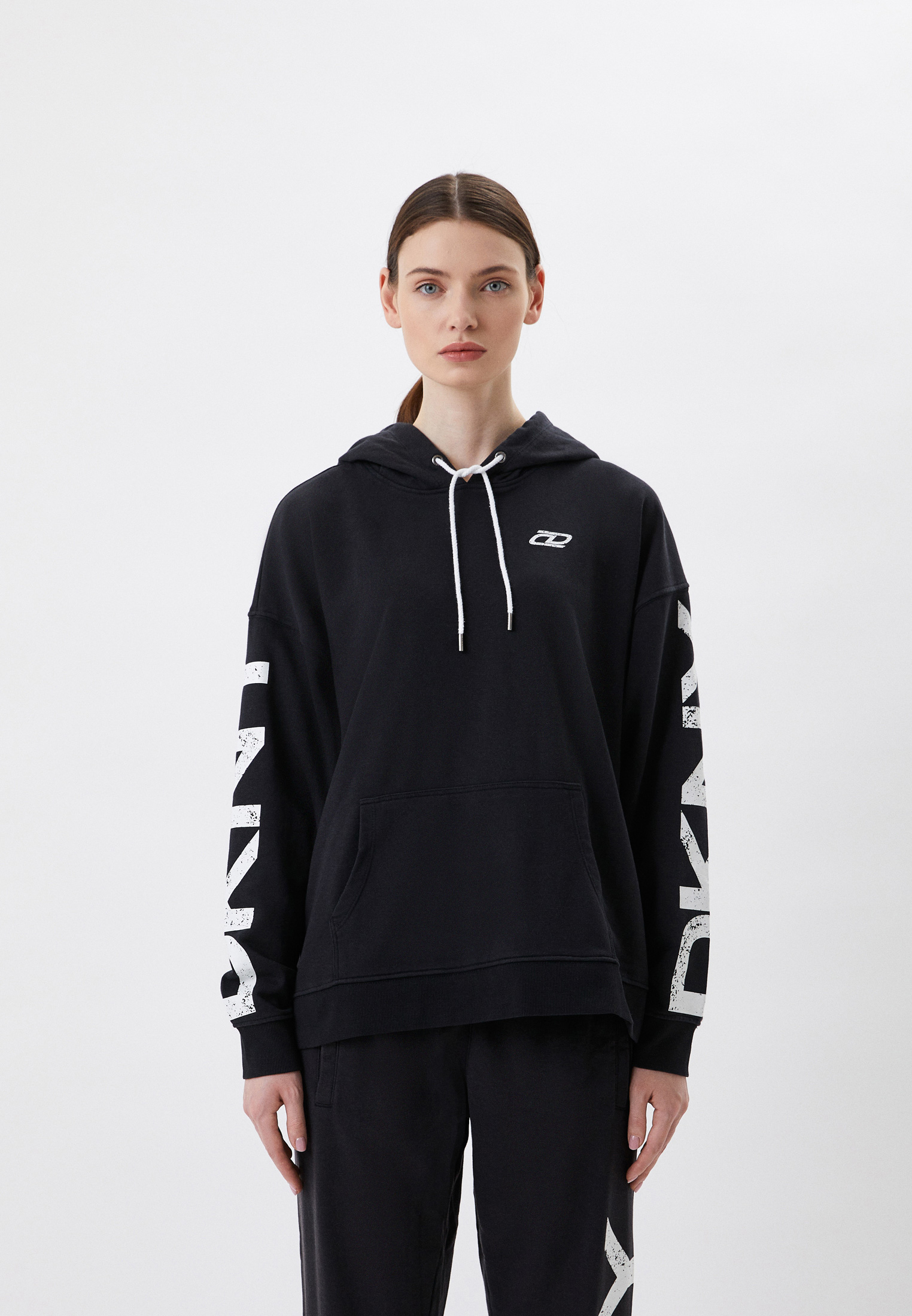 Худи DKNY, цвет: черный, RTLABF384001 — купить в интернет-магазине Lamoda
