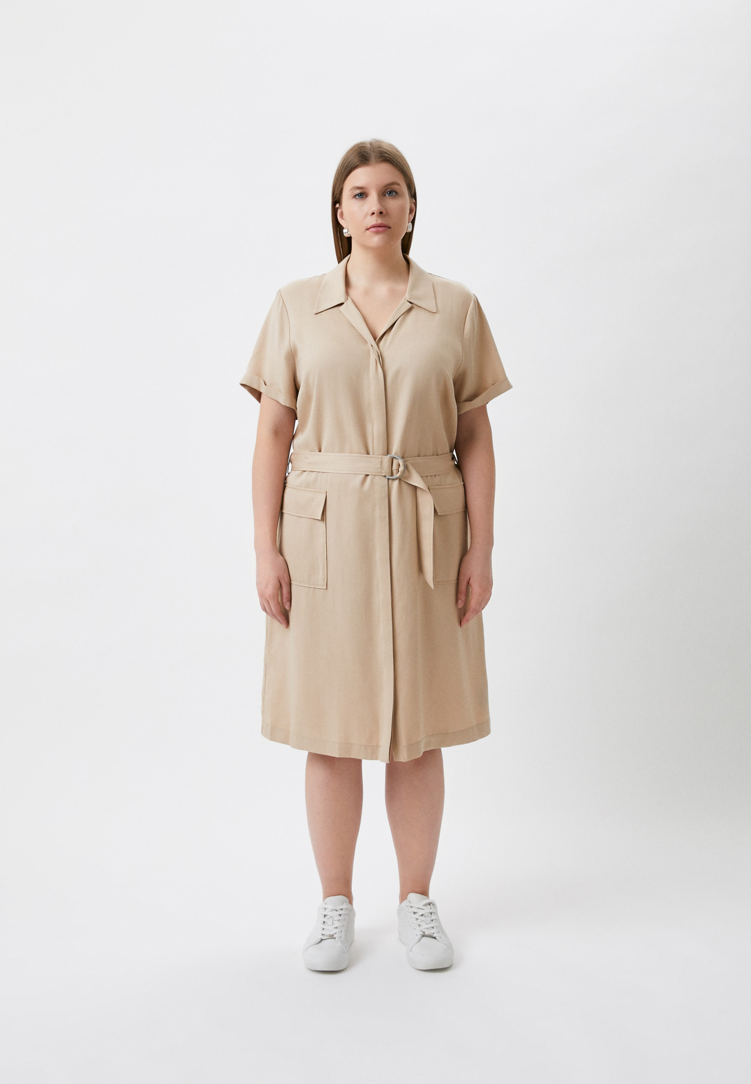 Платье Calvin Klein, цвет: бежевый, RTLABF916901 — купить в интернет ...