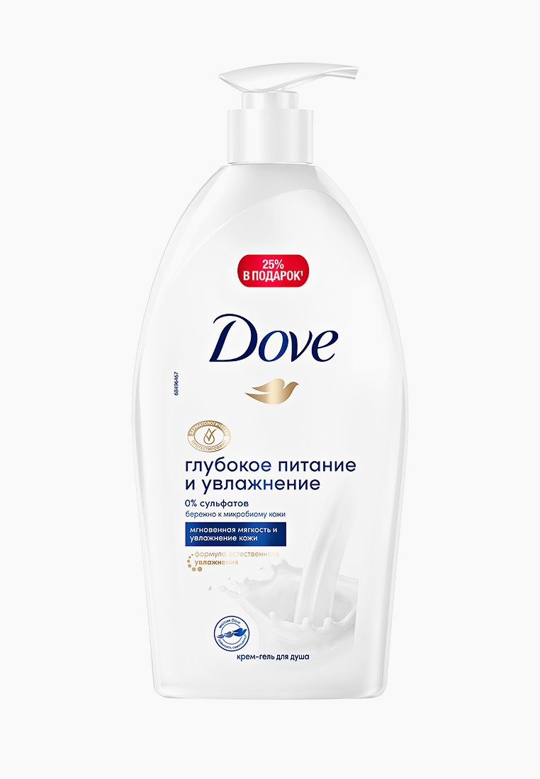 Гель для душа Dove Глубокое питание и увлажнение, 750мл, цвет ...