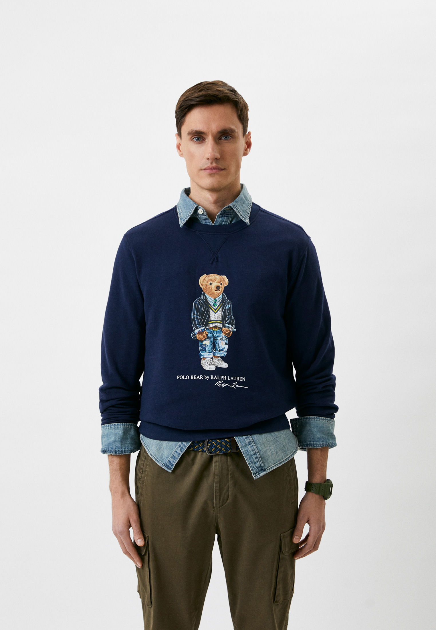 Свитшот Polo Ralph Lauren, цвет: синий, RTLABH638501 — купить в  интернет-магазине Lamoda