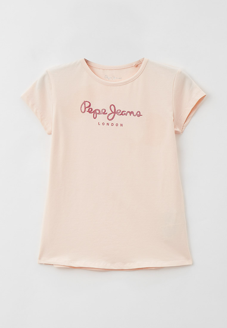 Pepe Jeans Mädchen Hana Glitter T-Shirt - Slim Fit Mit Glitzerprint