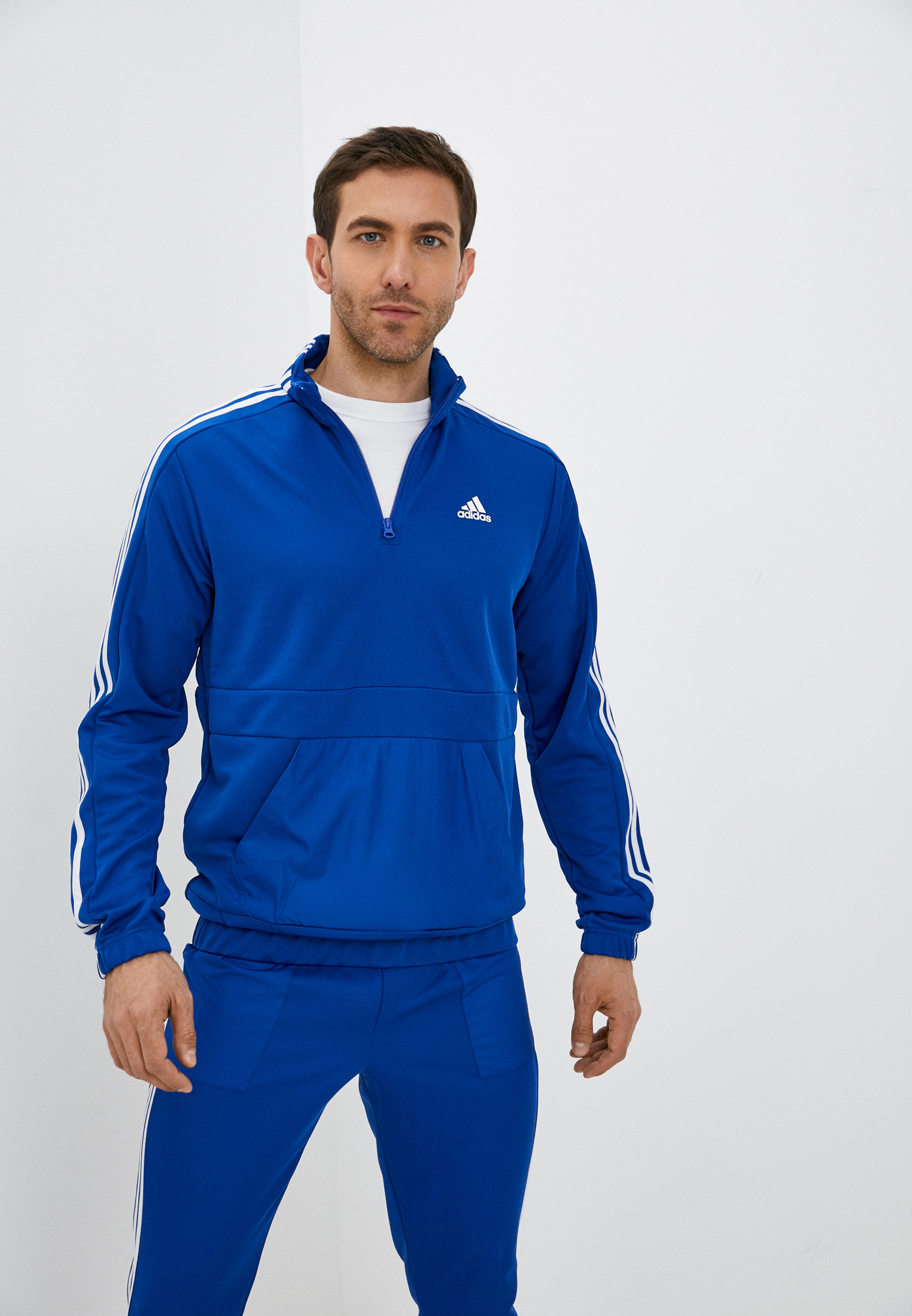 Костюм спортивный adidas MTS TRICOT 1/4Z, цвет: синий