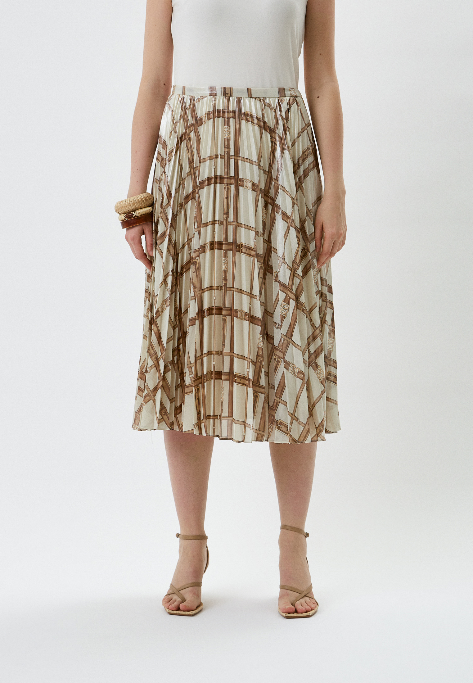 Юбка Lauren Ralph Lauren, цвет: бежевый, RTLABJ397401 — купить в ...