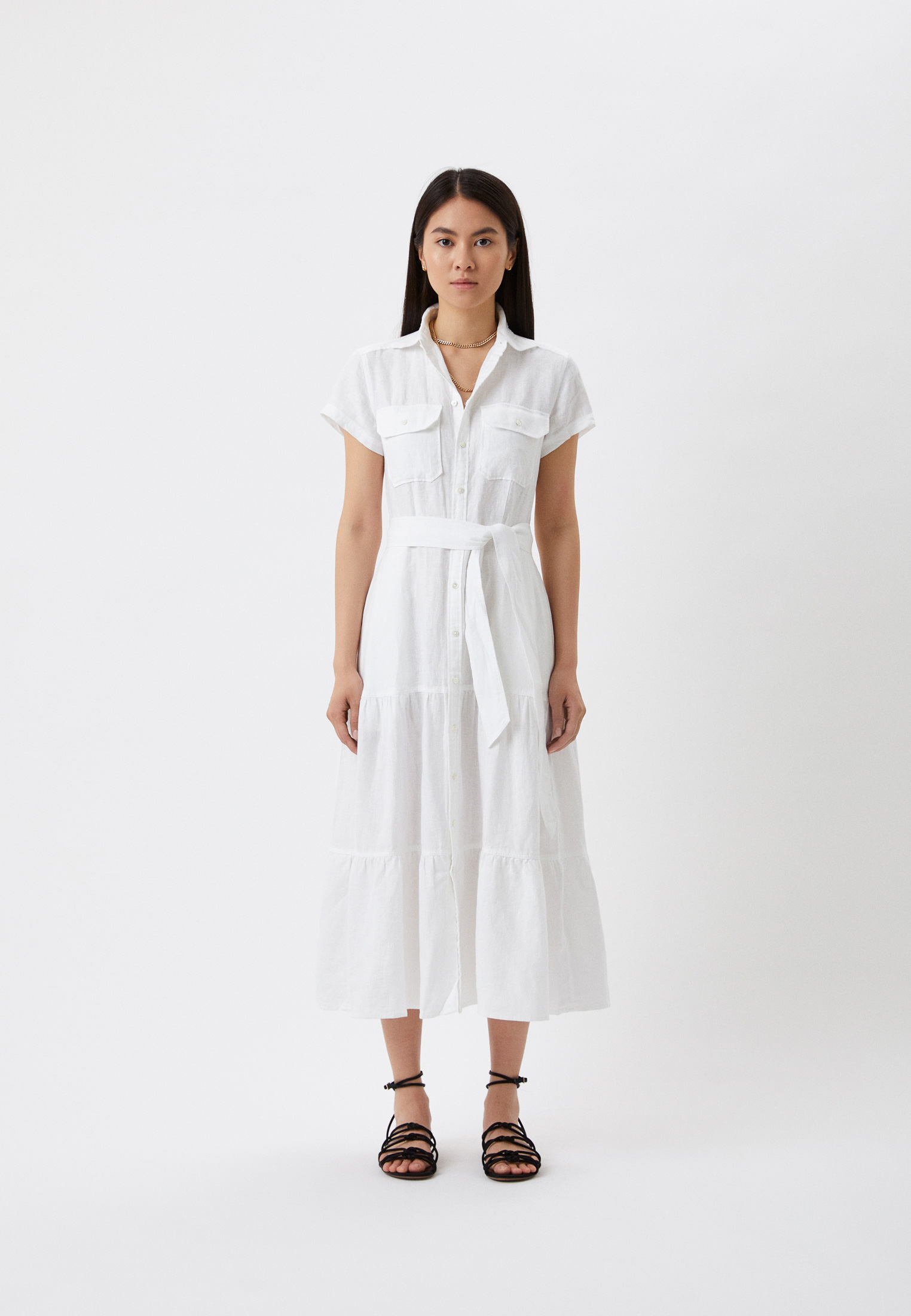 Платье Polo Ralph Lauren, цвет: белый, RTLABJ403601 — купить в интернет ...