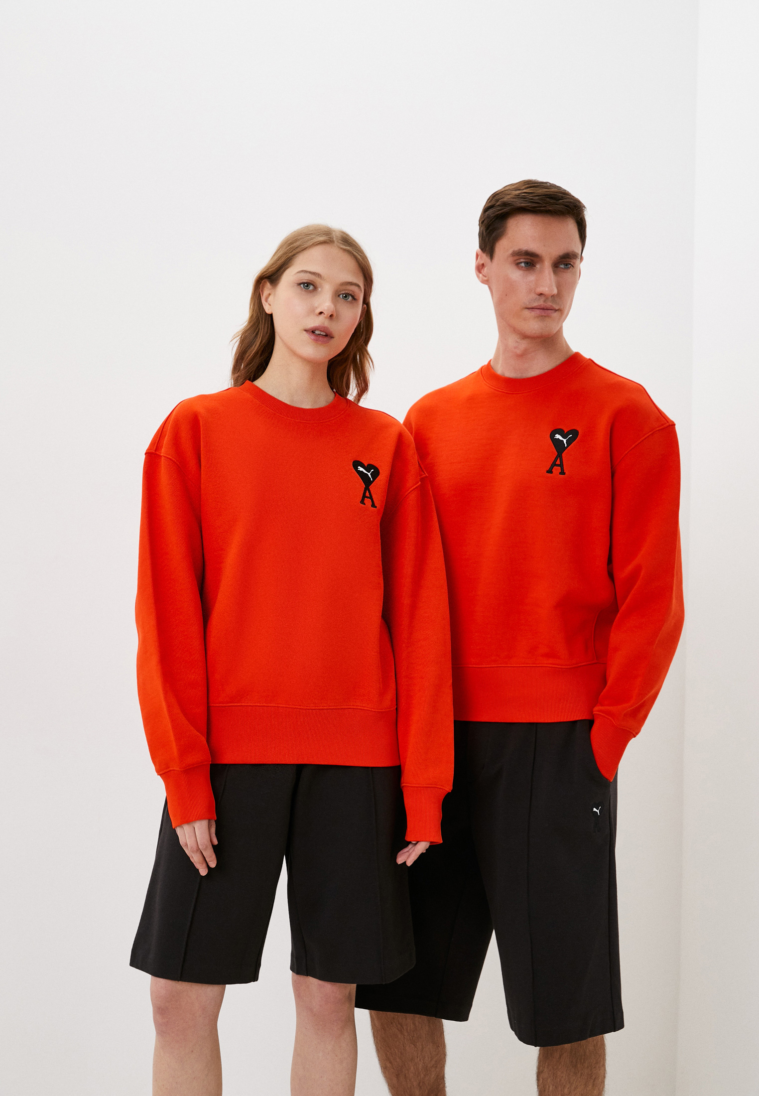 Свитшот PUMA x AMI Crew, цвет: красный, RTLABJ458401 — купить в ...