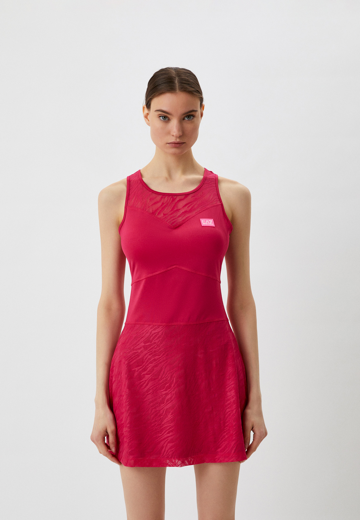 Платье и шорты EA7 TENNIS PRO, цвет фуксия, RTLABK578201 — купить в