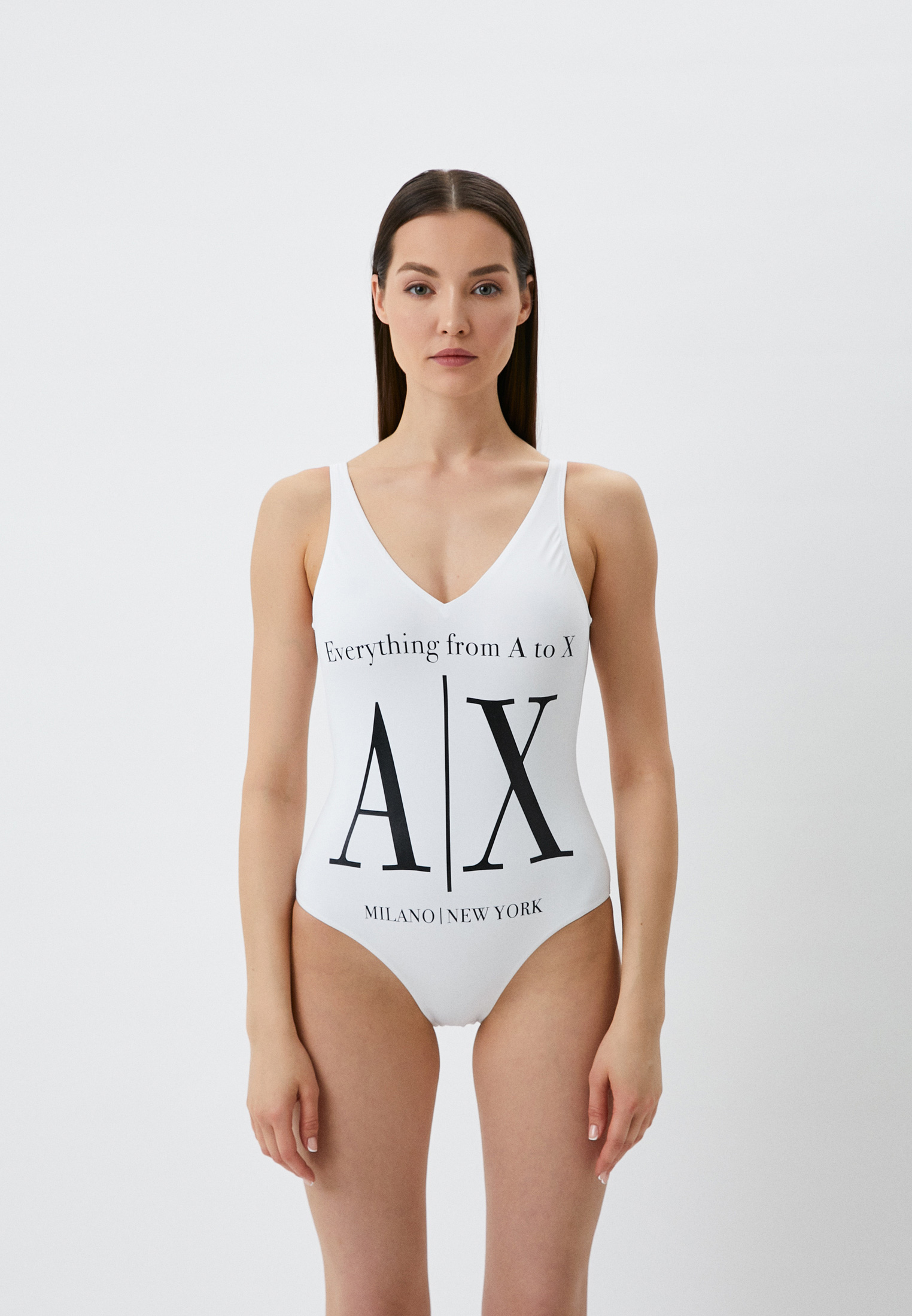 Купальник Armani Exchange, цвет: белый, RTLABK921501 — купить в ...