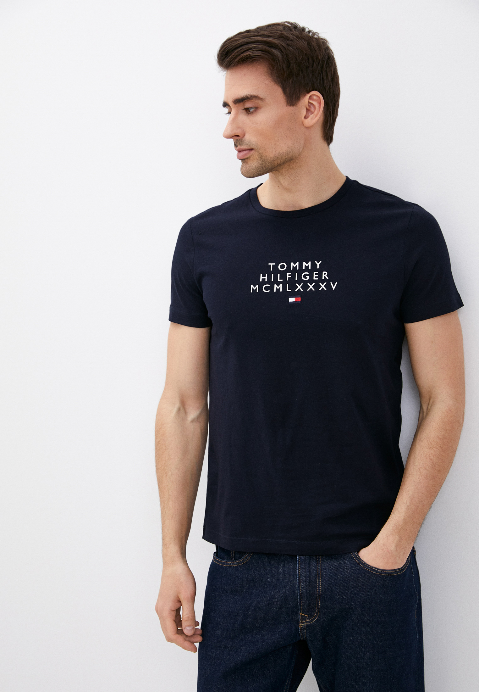 Футболка Tommy Hilfiger, цвет: синий, RTLABL354301 — купить в интернет ...