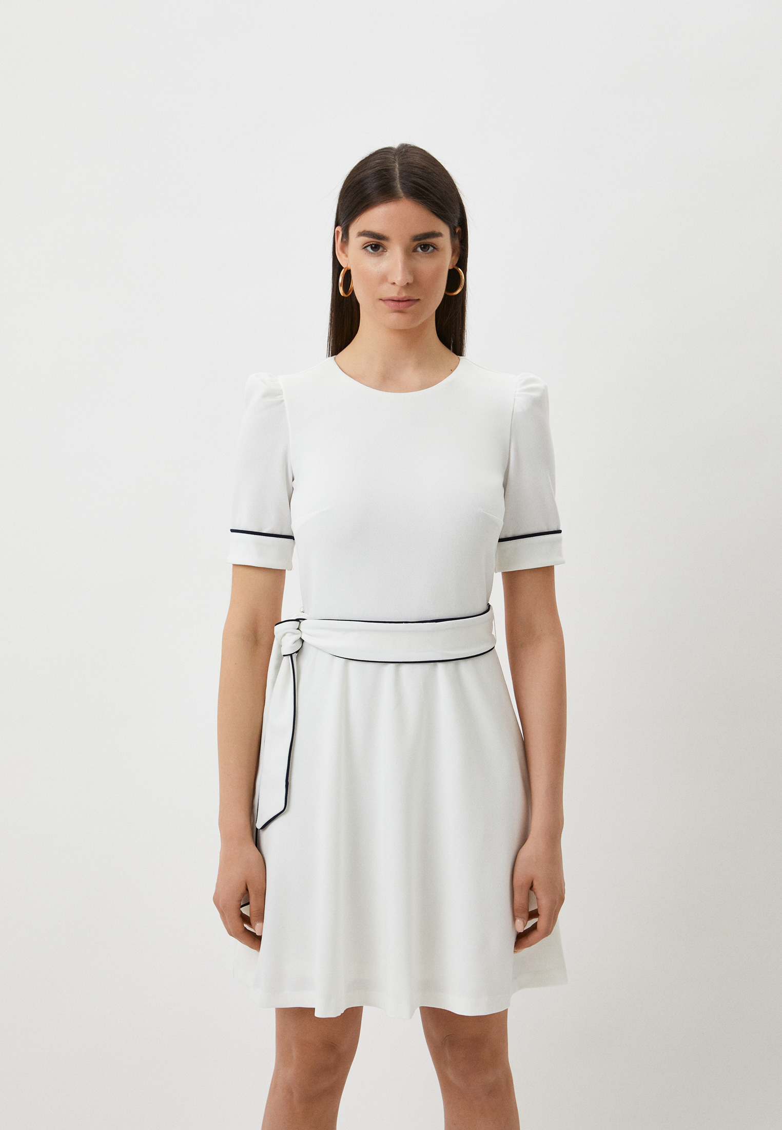 Платье DKNY, цвет: белый, RTLABL491901 — купить в интернет-магазине Lamoda