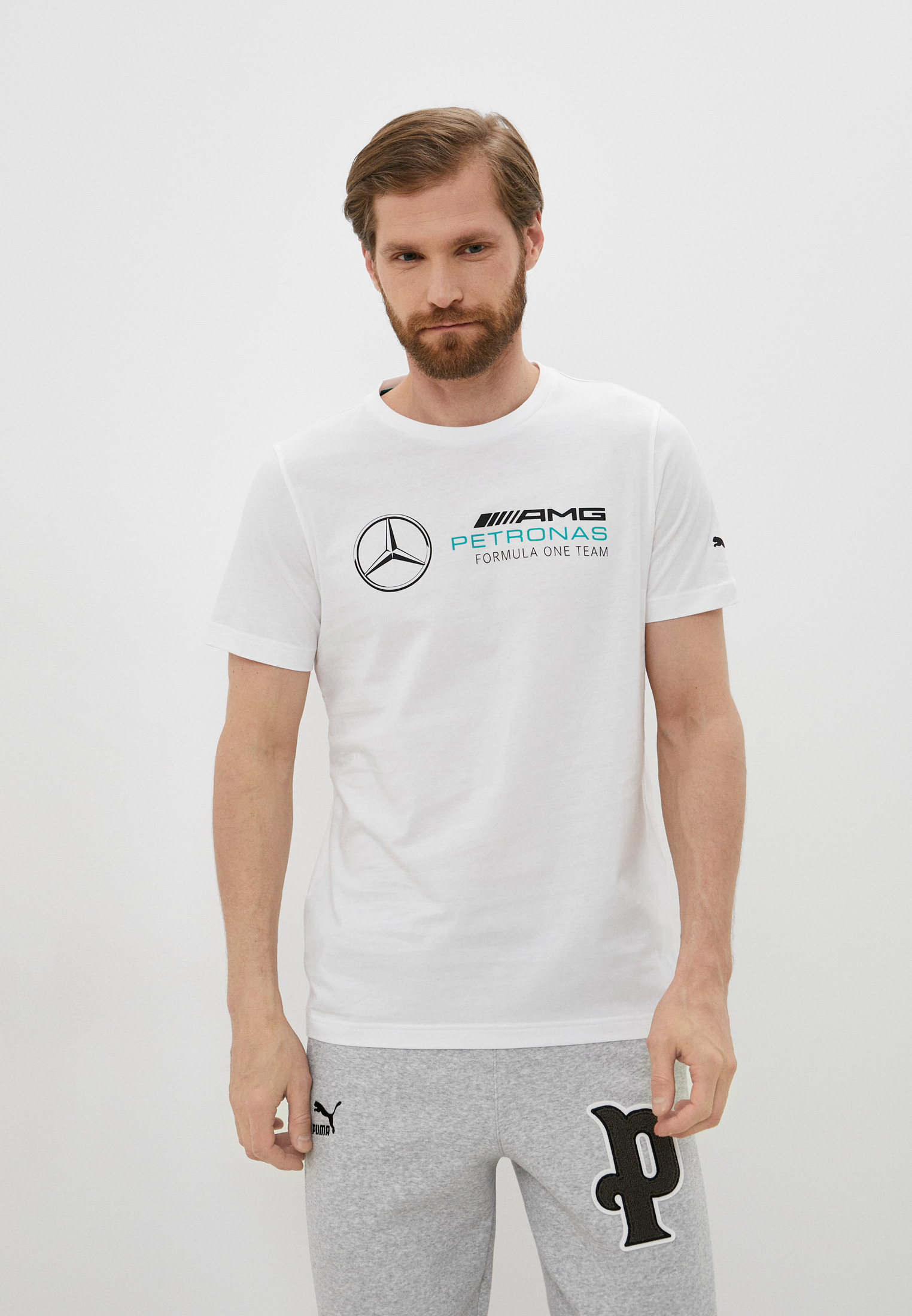 Футболка PUMA MAPF1 Logo Tee, цвет: белый, RTLABM553001 — купить в ...