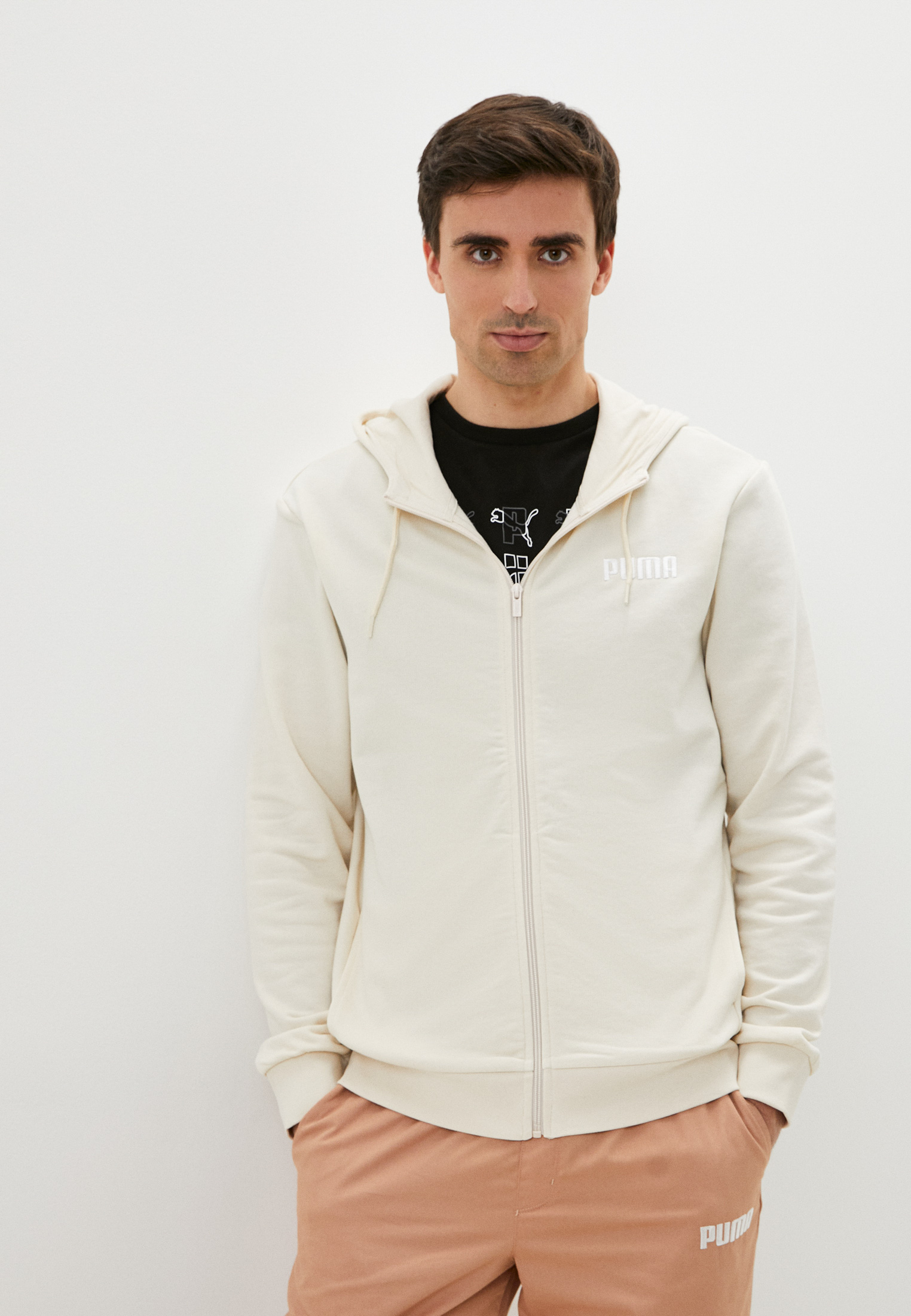 Cream cheap puma hoodie