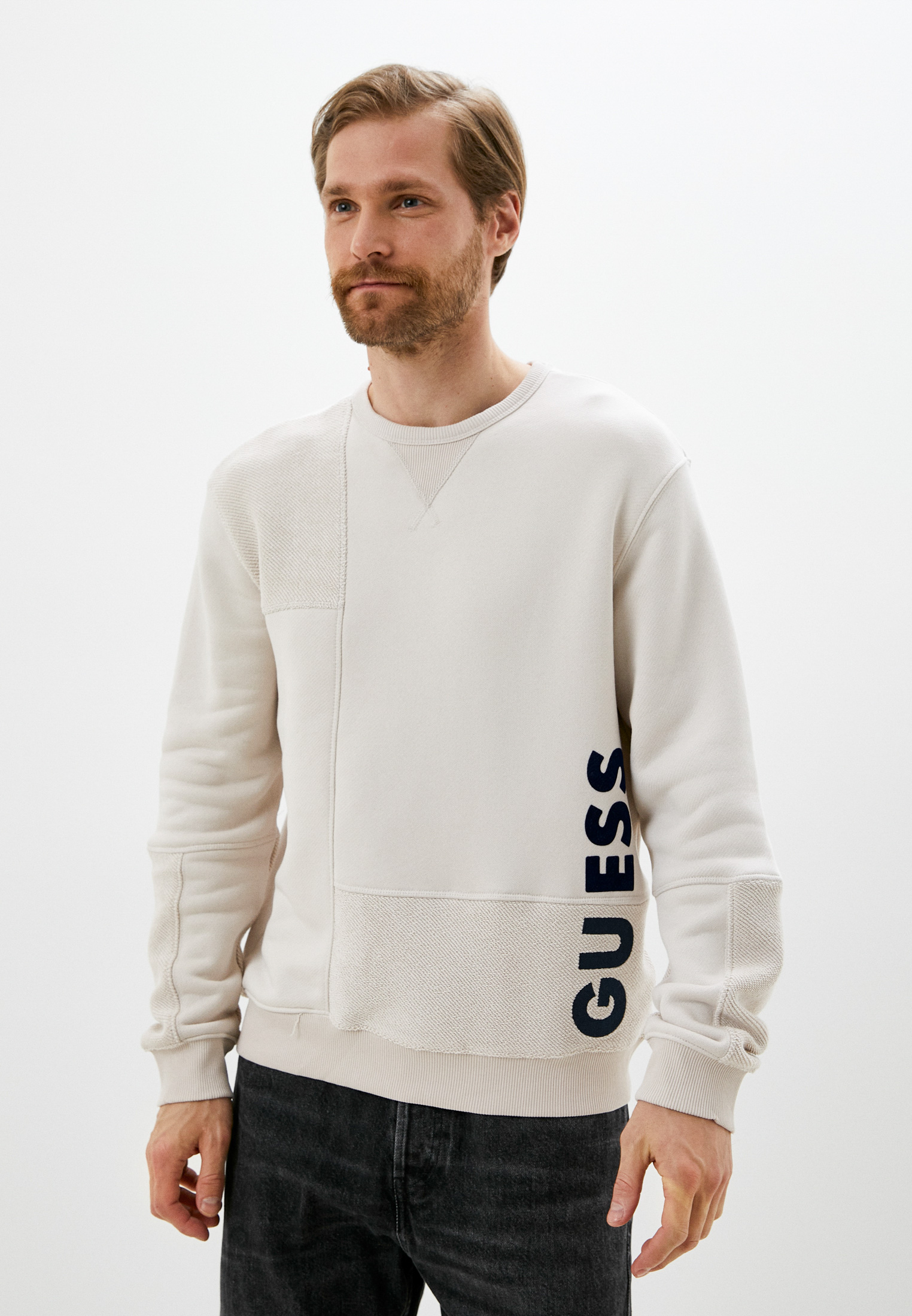 Свитшот Guess, цвет: бежевый, RTLABM688401 — купить в интернет-магазине ...