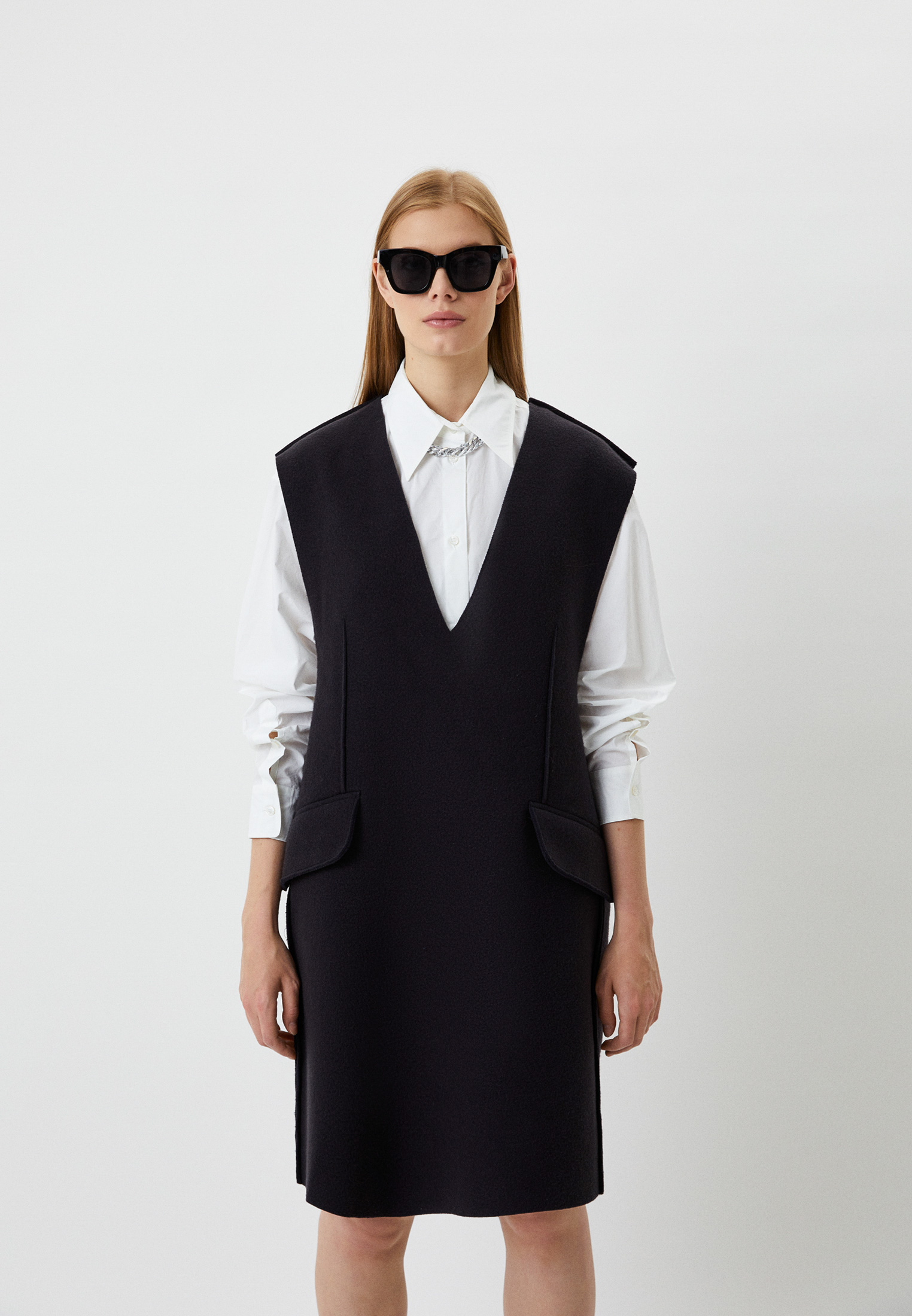 Платье MM6 Maison Margiela, цвет: серый, RTLABN897001 — купить в ...