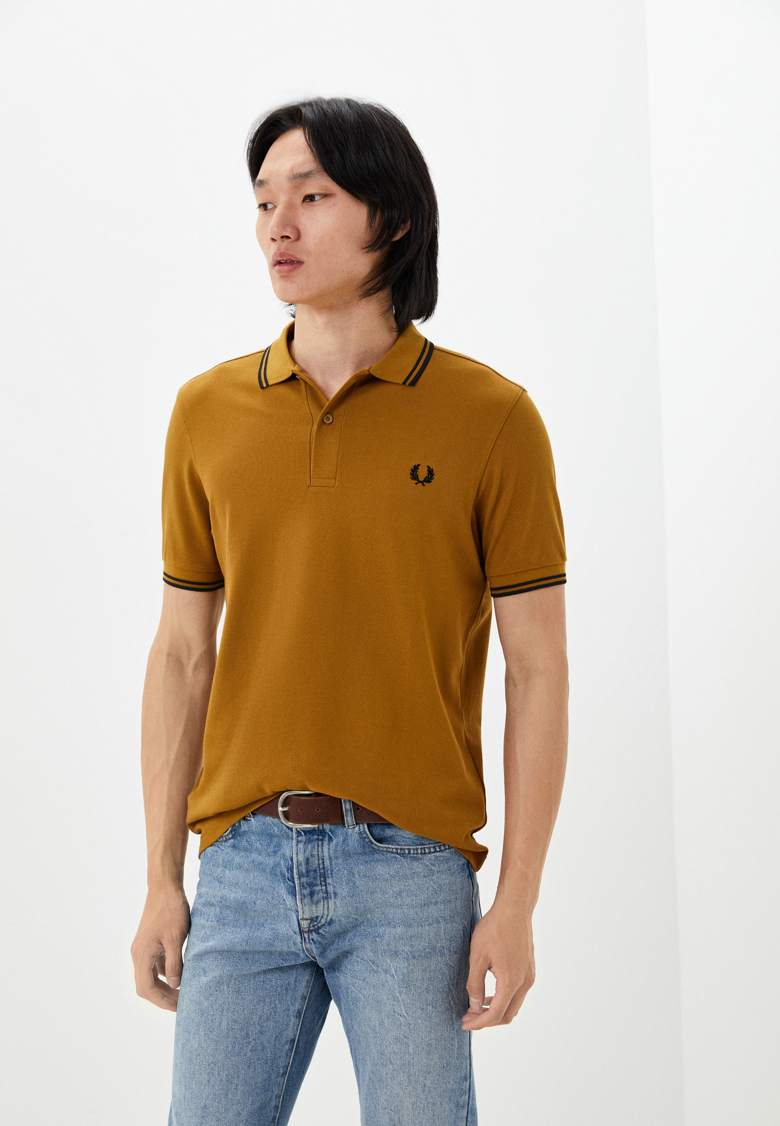Поло Fred Perry, цвет: коричневый, RTLABO073601 — купить в интернет ...