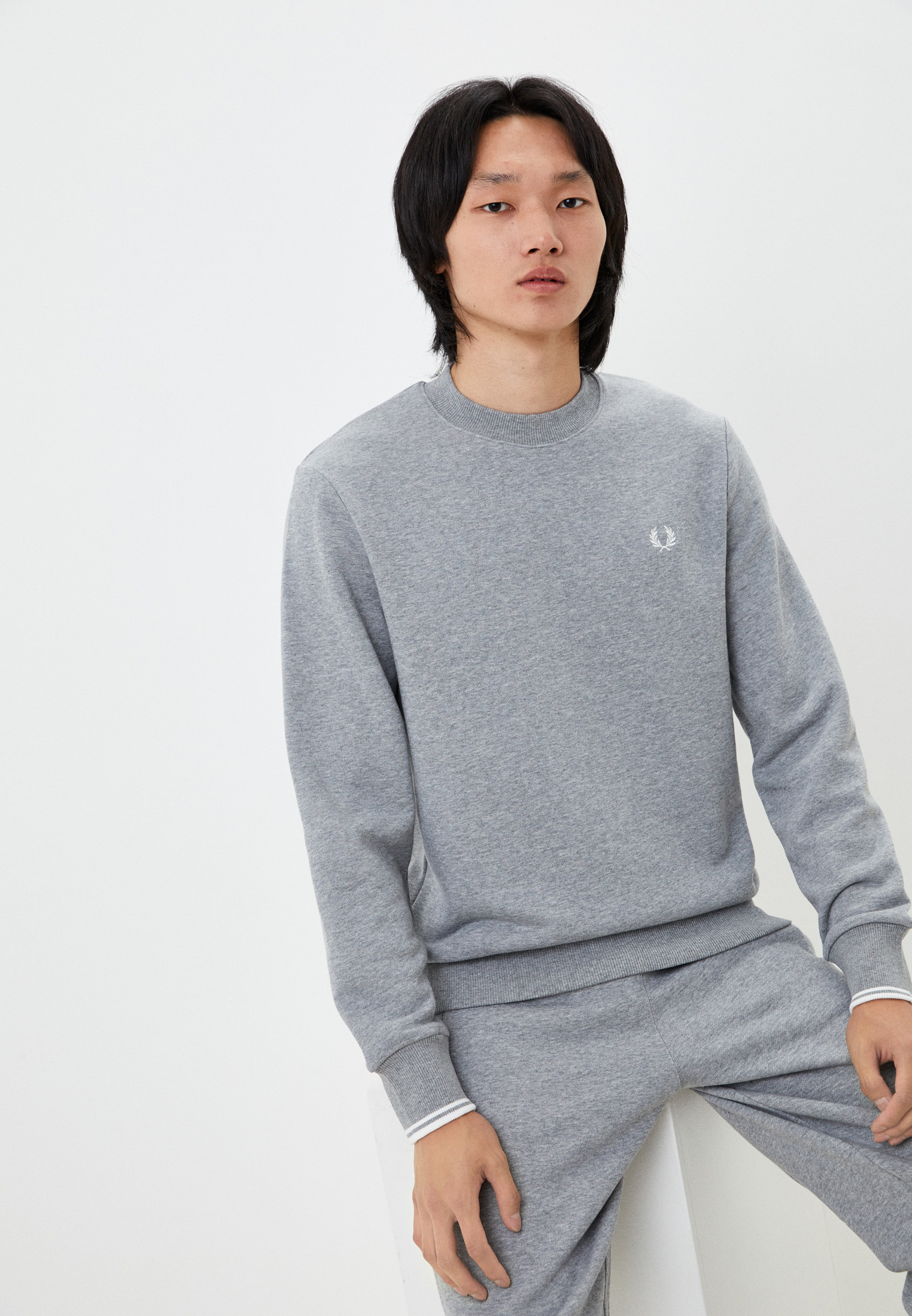 Свитшот Fred Perry, цвет: серый, RTLABO076701 — купить в интернет ...