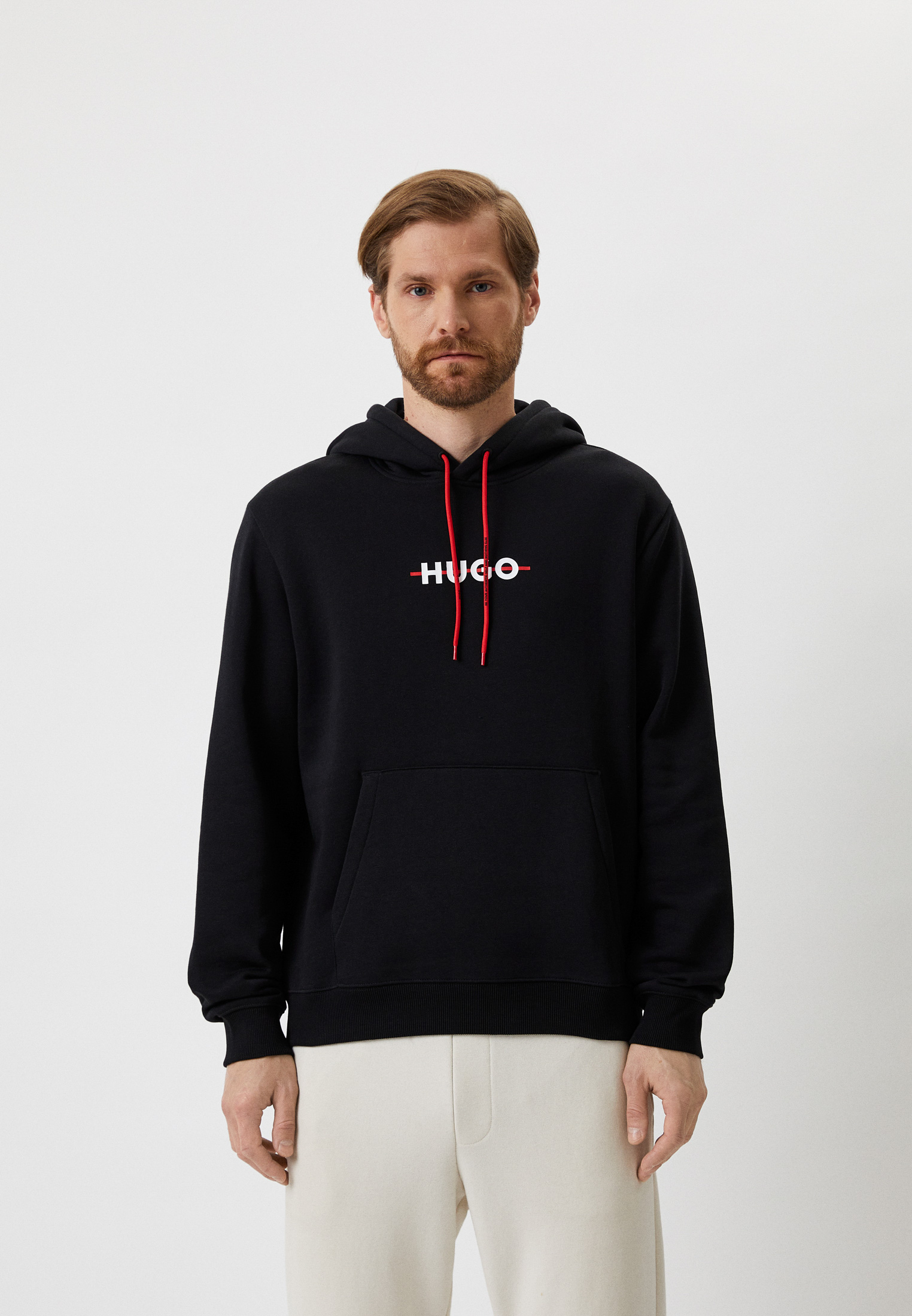 Худи Hugo, цвет: черный, RTLABO139701 — купить в интернет-магазине Lamoda