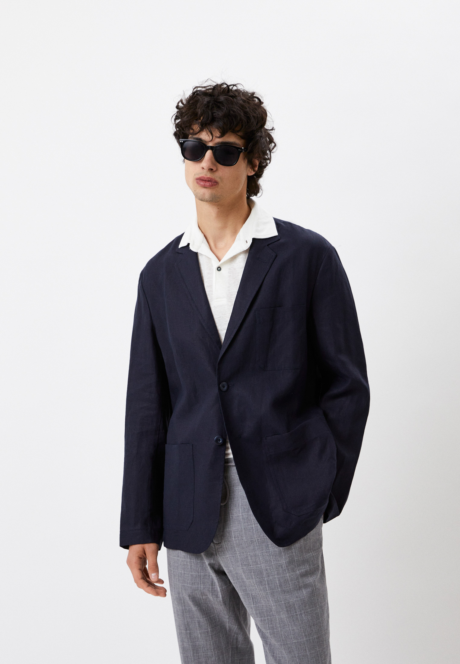 Пиджак Massimo Dutti, цвет: синий, RTLABO511701 — купить в интернет ...