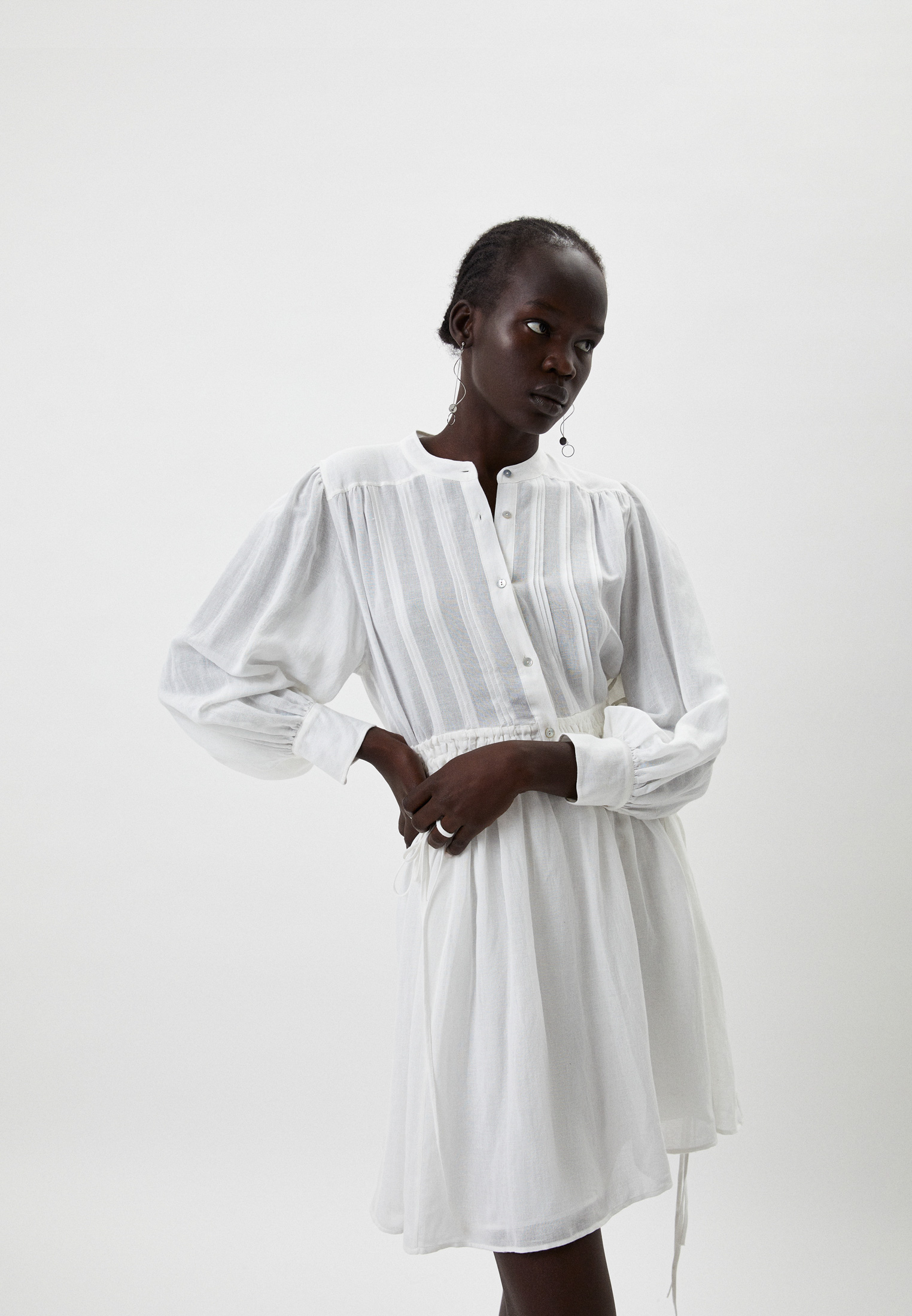 Платье Massimo Dutti, цвет: белый, RTLABO608801 — купить в интернет ...