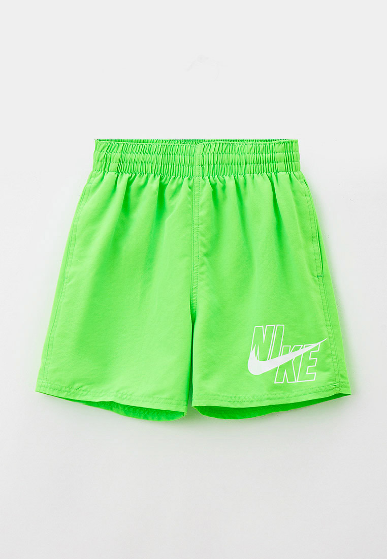 Шорты для плавания Nike Logo Solid Lap 4" Volley Short, цвет: зеленый ...