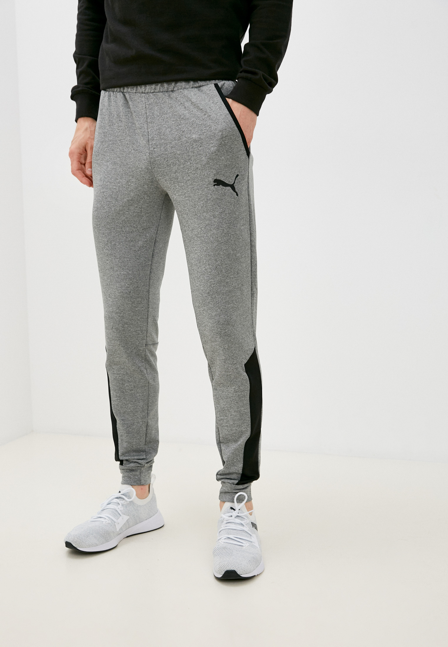 Брюки спортивные PUMA RTG Knit Pants, цвет серый, RTLABQ273601