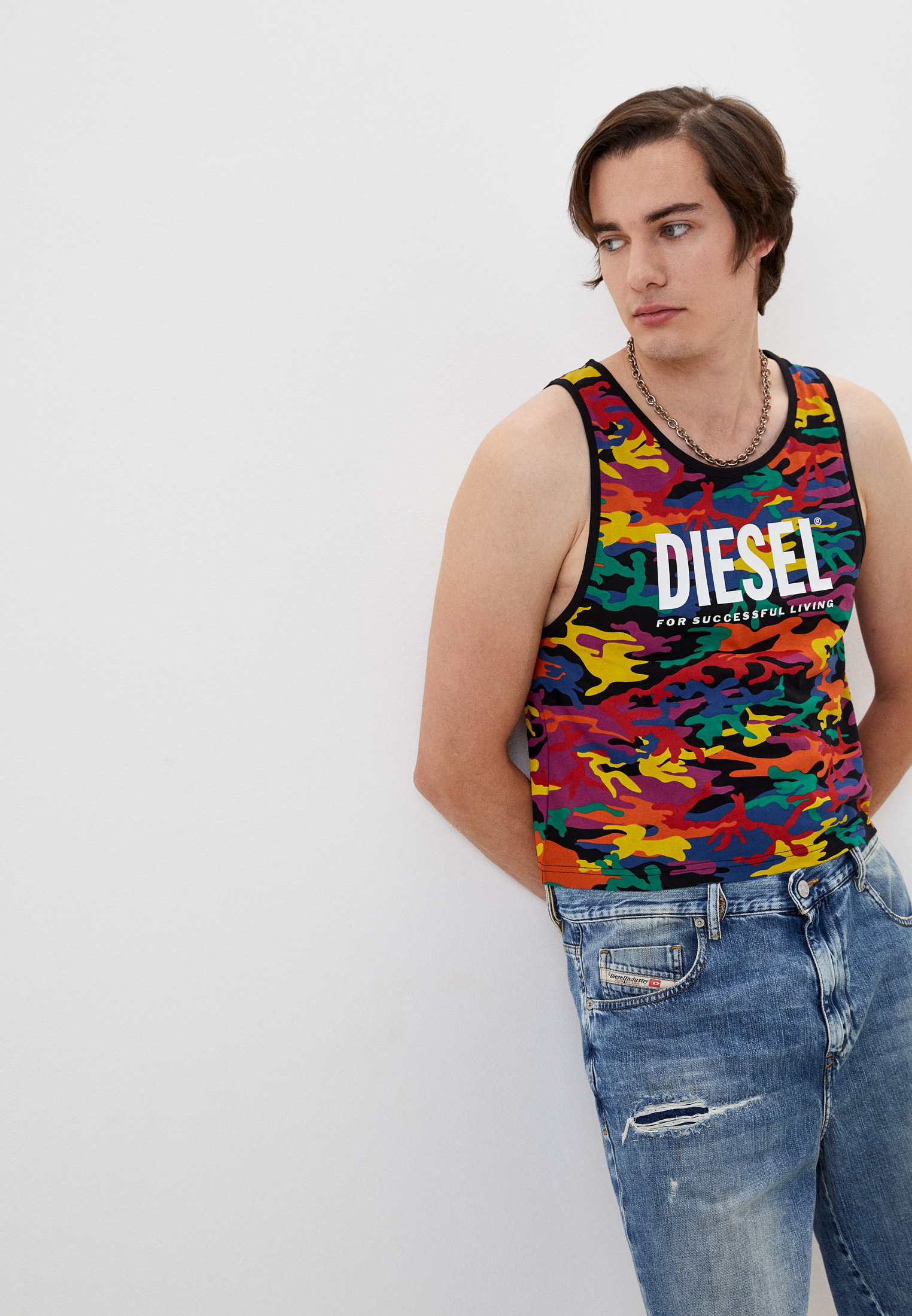 Майка Diesel, цвет: мультиколор, RTLABQ699302 — купить в интернет ...