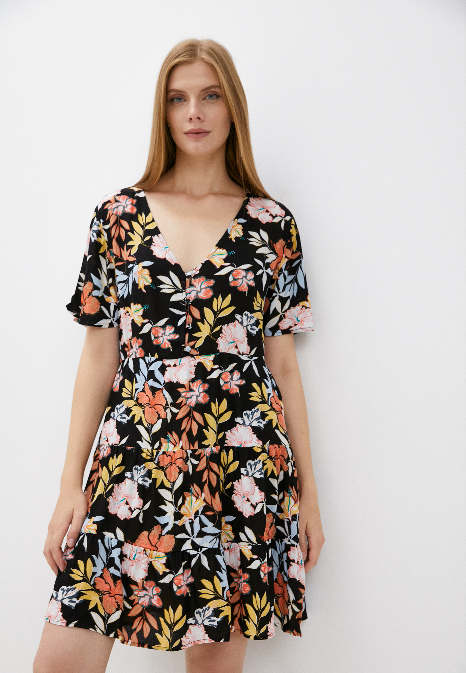 Платье Roxy SUNNY SUMMER, цвет: черный, RTLABU167301 — купить в