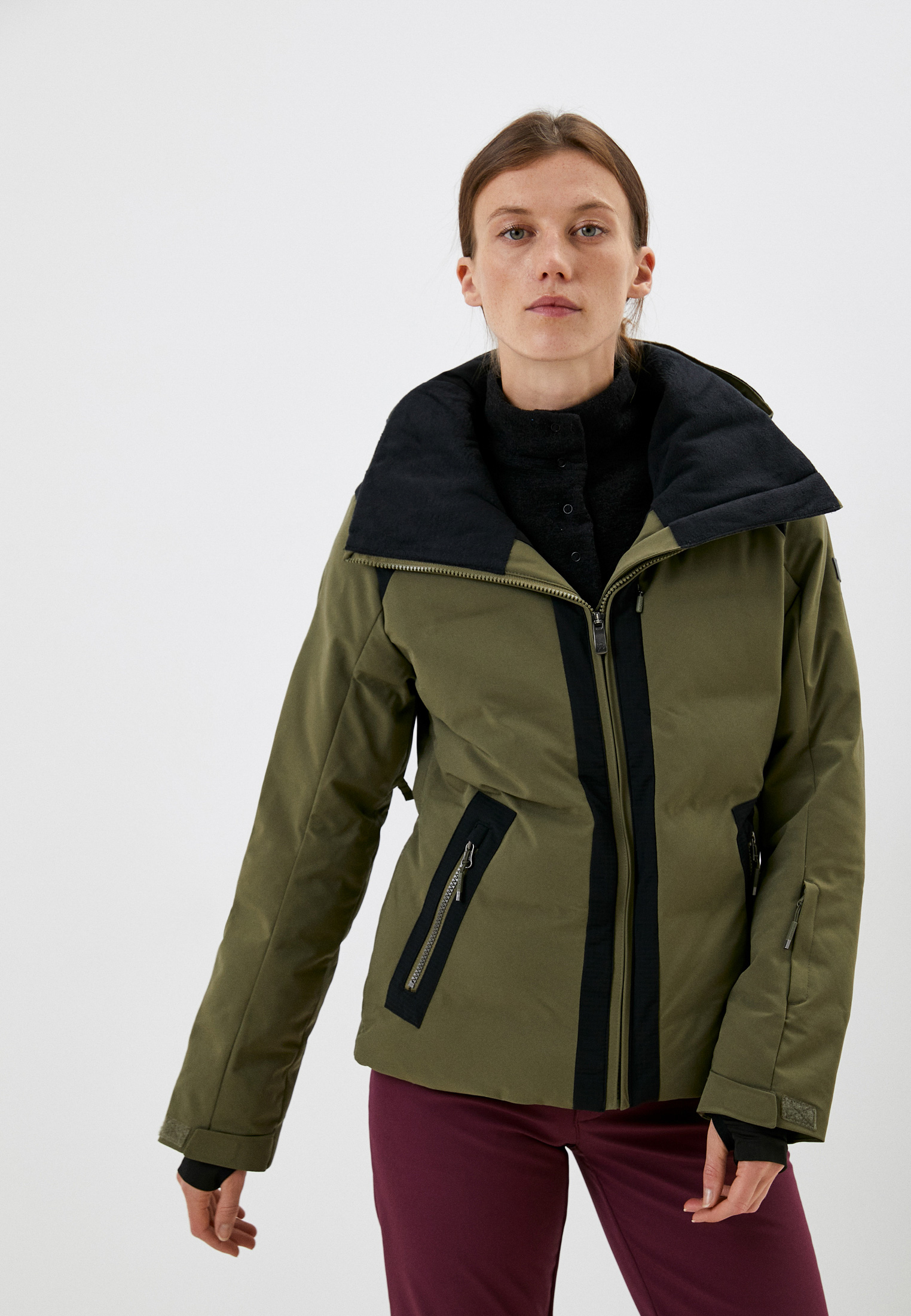 Куртка горнолыжная Roxy CLOUDED JK J SNJT GPZ0, цвет хаки