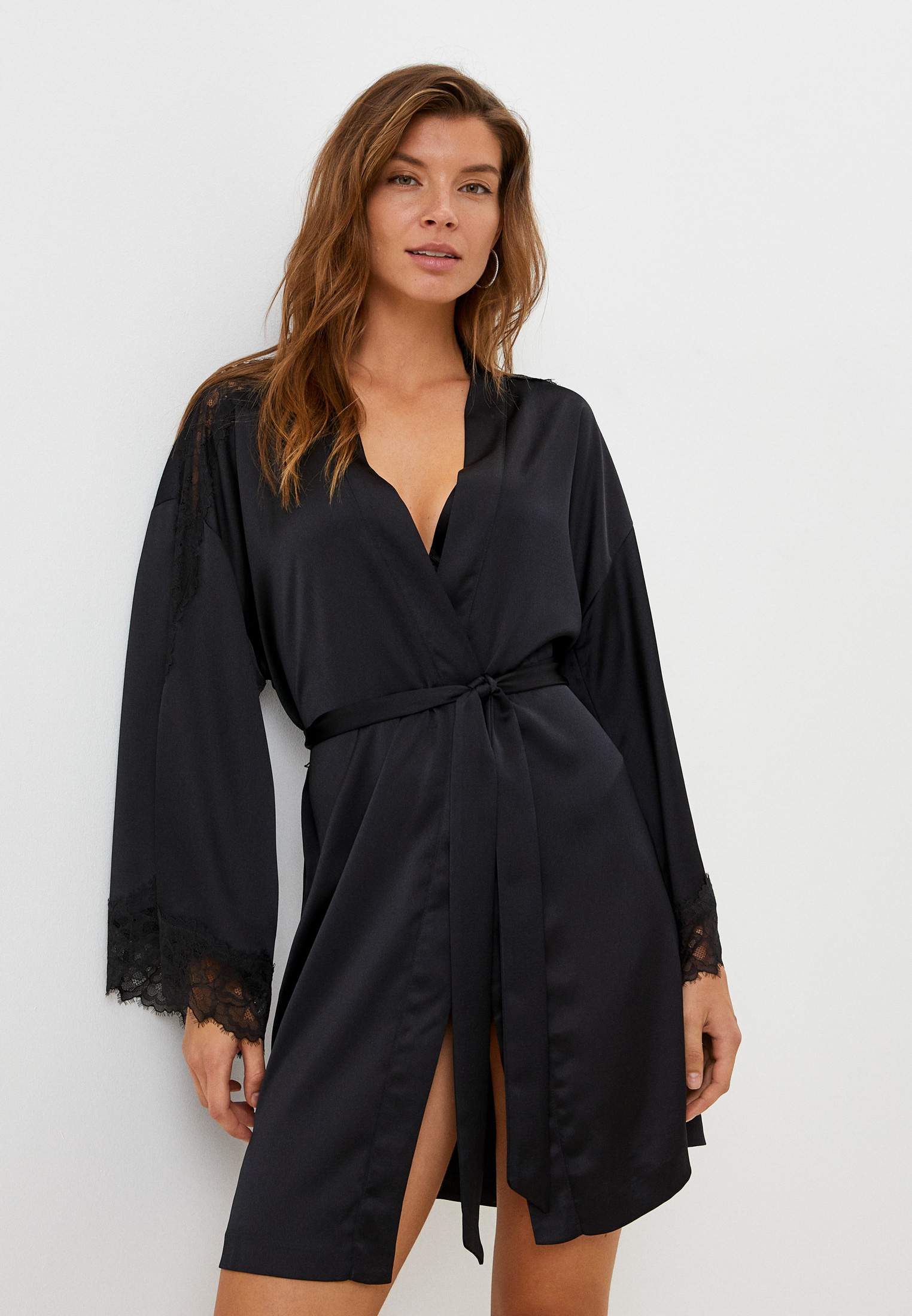 Халат домашний Victoria's Secret, цвет: черный, RTLABW296301 — купить в ...