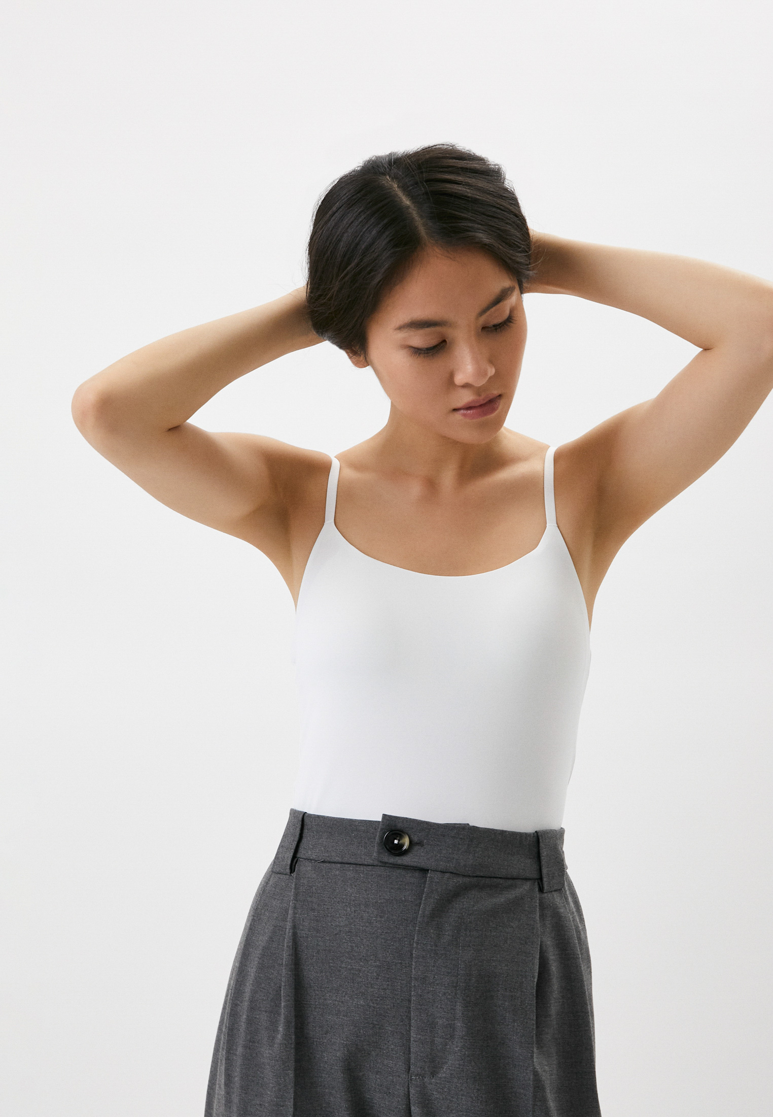 Майка UNIQLO с бра AIRism, цвет: белый, RTLABW767901 — купить в ...