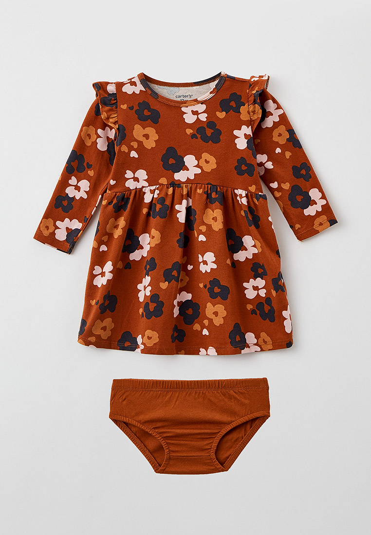 Платье и трусы Carter’s, цвет: коричневый, RTLABX234001 — купить в ...