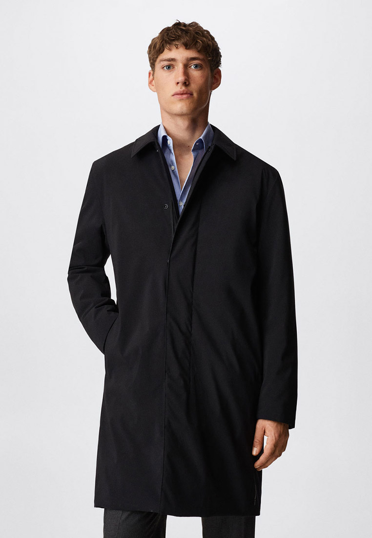 Плащ Mango Man TRENCHY, цвет: черный, RTLABX563101 — купить в интернет ...