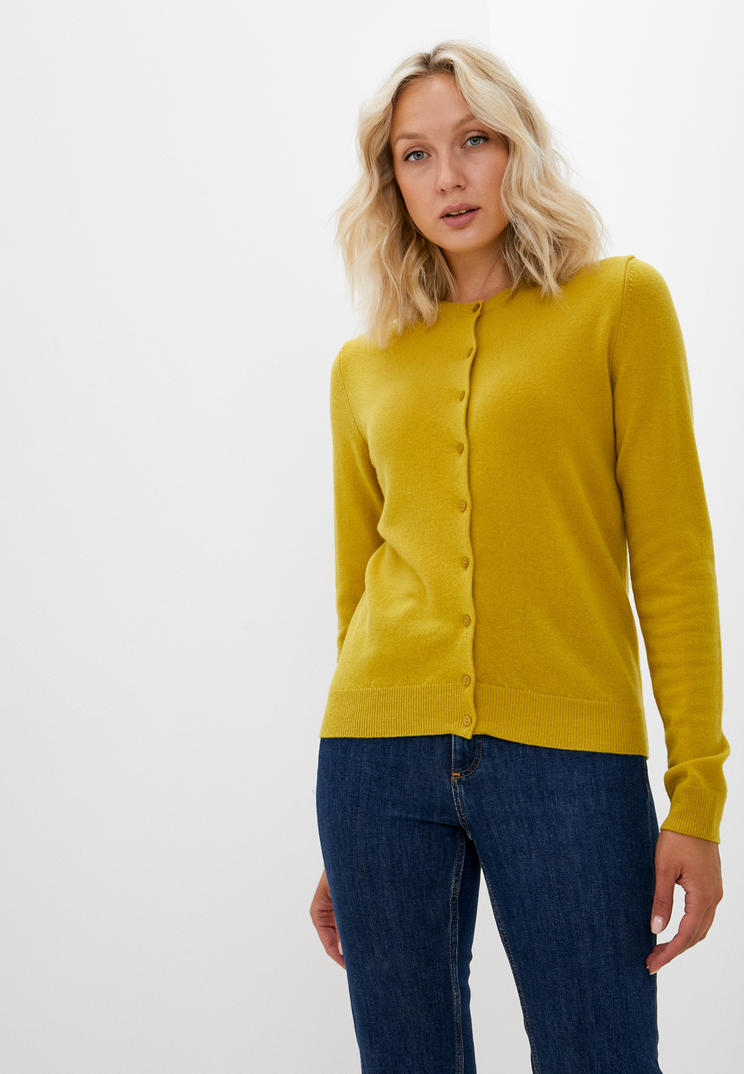 Кардиган United Colors of Benetton, цвет: желтый, RTLABX735901 — купить ...